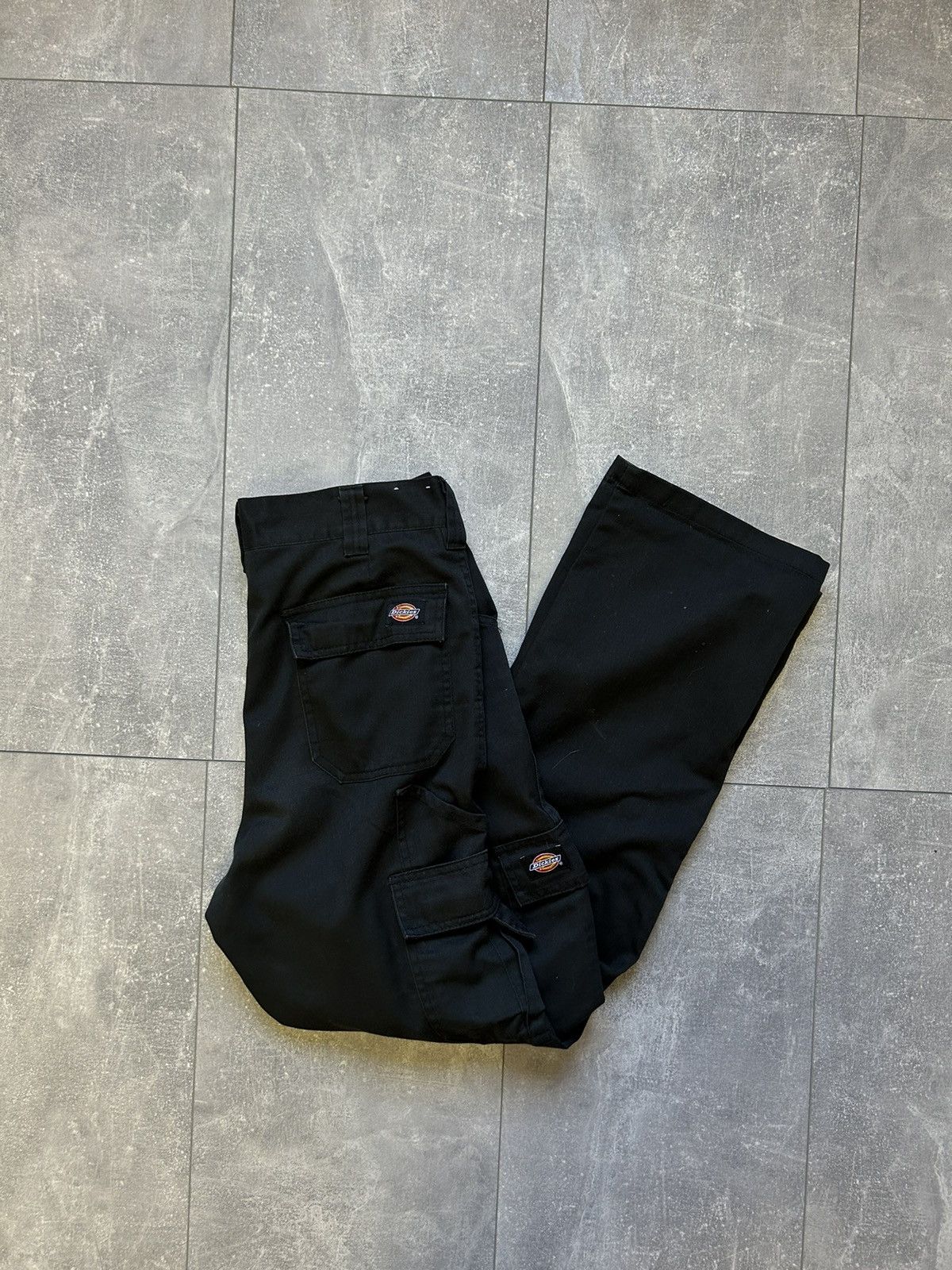 2000'S Dickies Work Shorts, Men's Size W30, Zipper Fly polyester black type Vintage Second Hand