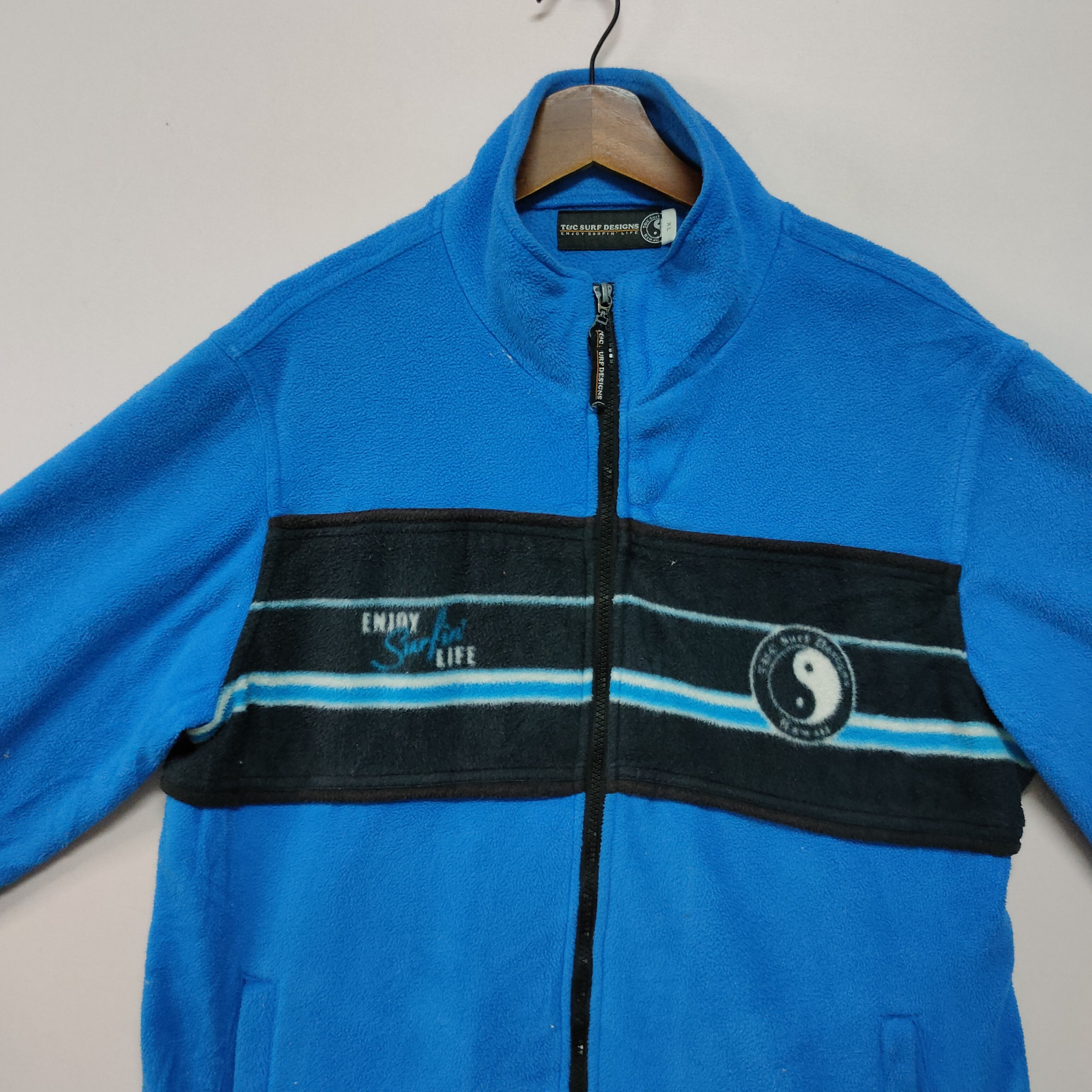 Aran Sweater Market VINTAGE T&C SURF DESIGNS ZIPPPER UPS FLEECE SWEATER Size US XL / EU 56 / 4 - 7 Thumbnail