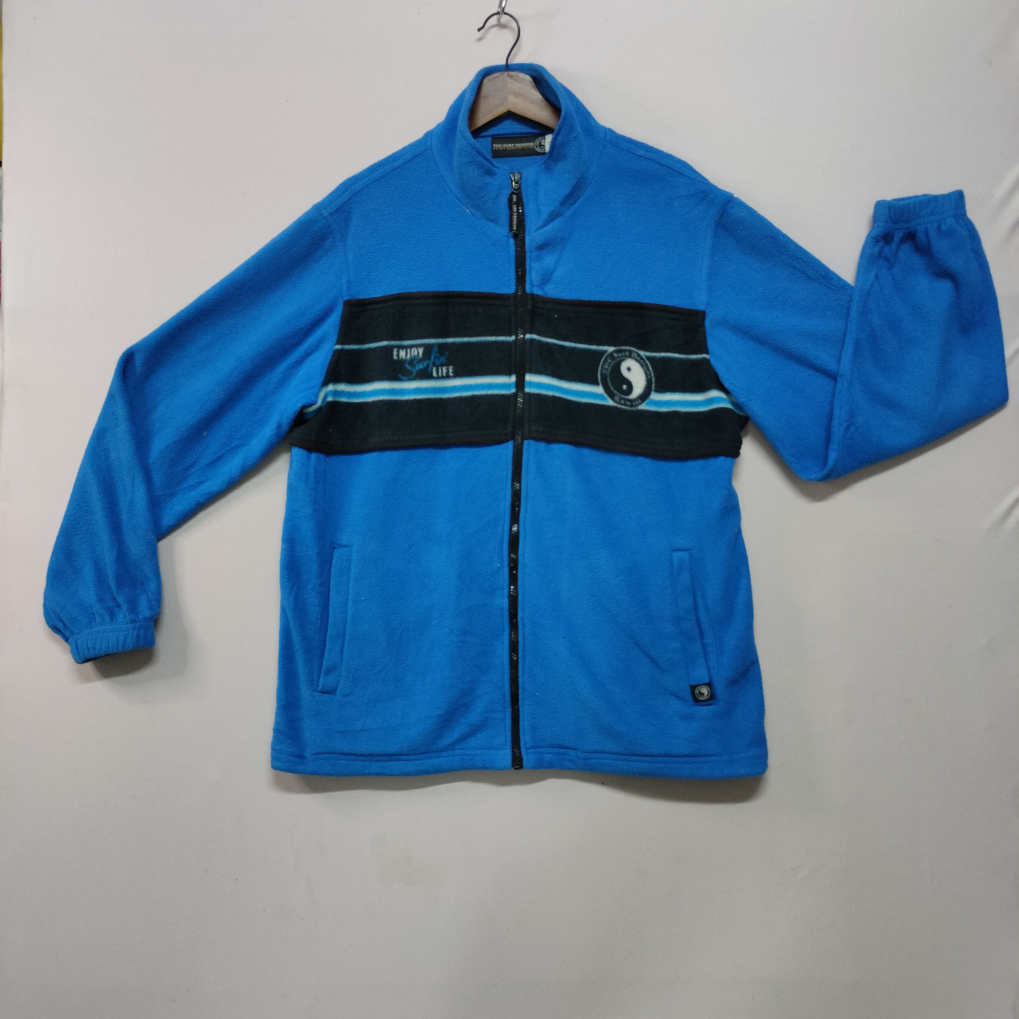 Aran Sweater Market VINTAGE T&C SURF DESIGNS ZIPPPER UPS FLEECE SWEATER Size US XL / EU 56 / 4 - 1 Thumbnail
