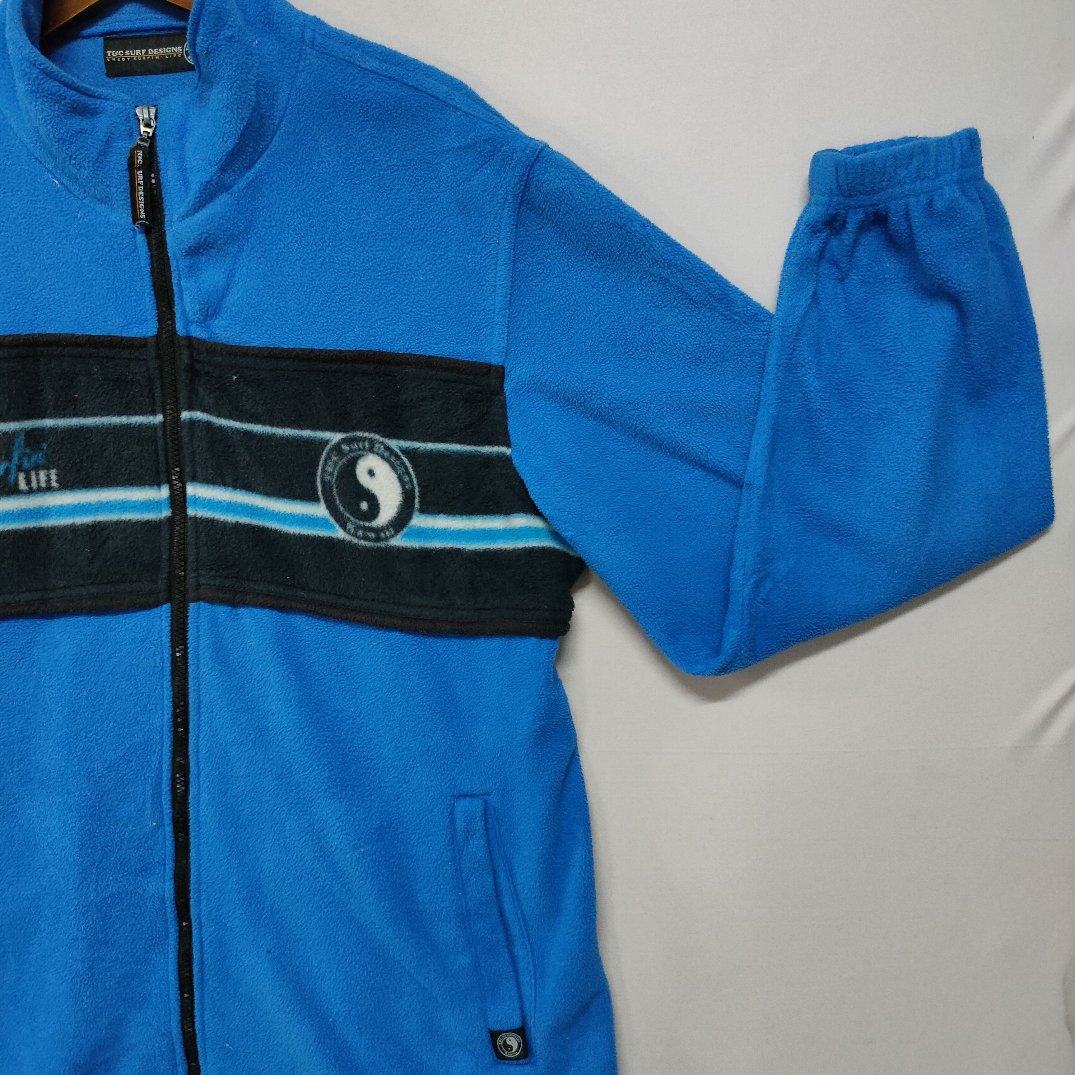 Aran Sweater Market VINTAGE T&C SURF DESIGNS ZIPPPER UPS FLEECE SWEATER Size US XL / EU 56 / 4 - 2 Thumbnail