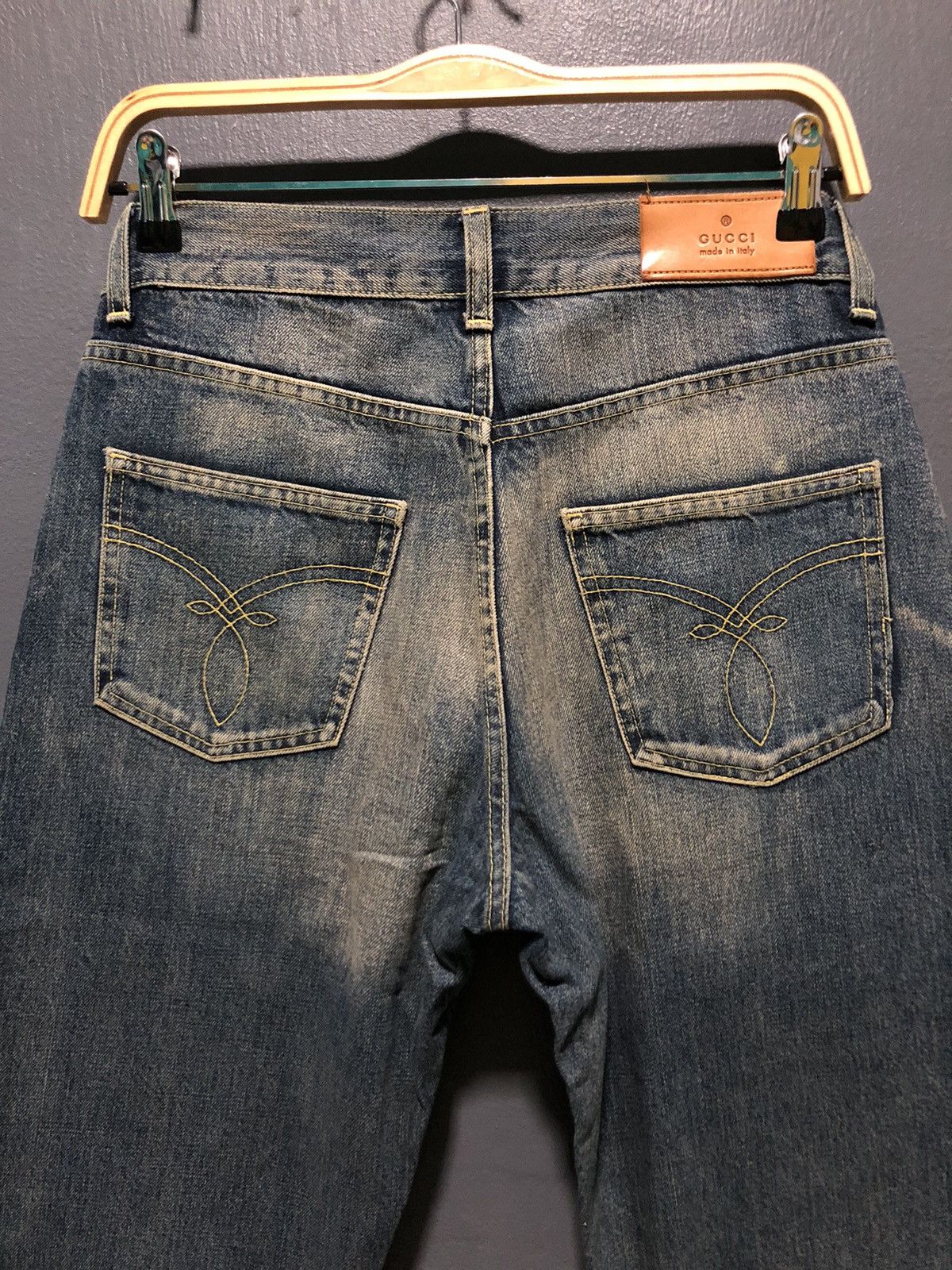 Gucci HOT🔥GUCCI SELVEDGE FLARE DENIM MADE IN ITALY 🇮🇹 Size US 30 / EU 46 - 4 Thumbnail