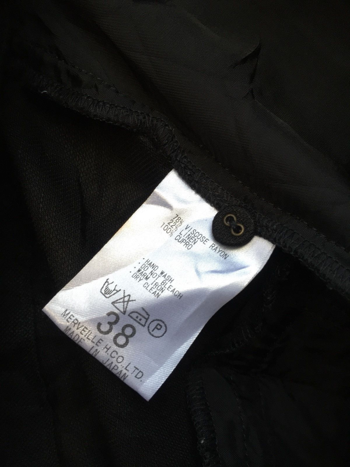 Issey Miyake Merveille H. Rayon Linen Drawstring Black Pants Size US 32 / EU 48 - 9 Thumbnail