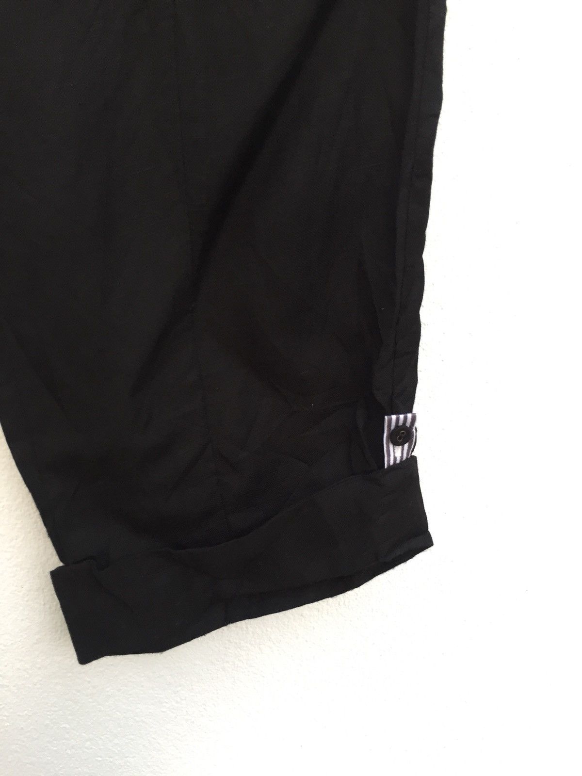 Issey Miyake Merveille H. Rayon Linen Drawstring Black Pants Size US 32 / EU 48 - 5 Thumbnail