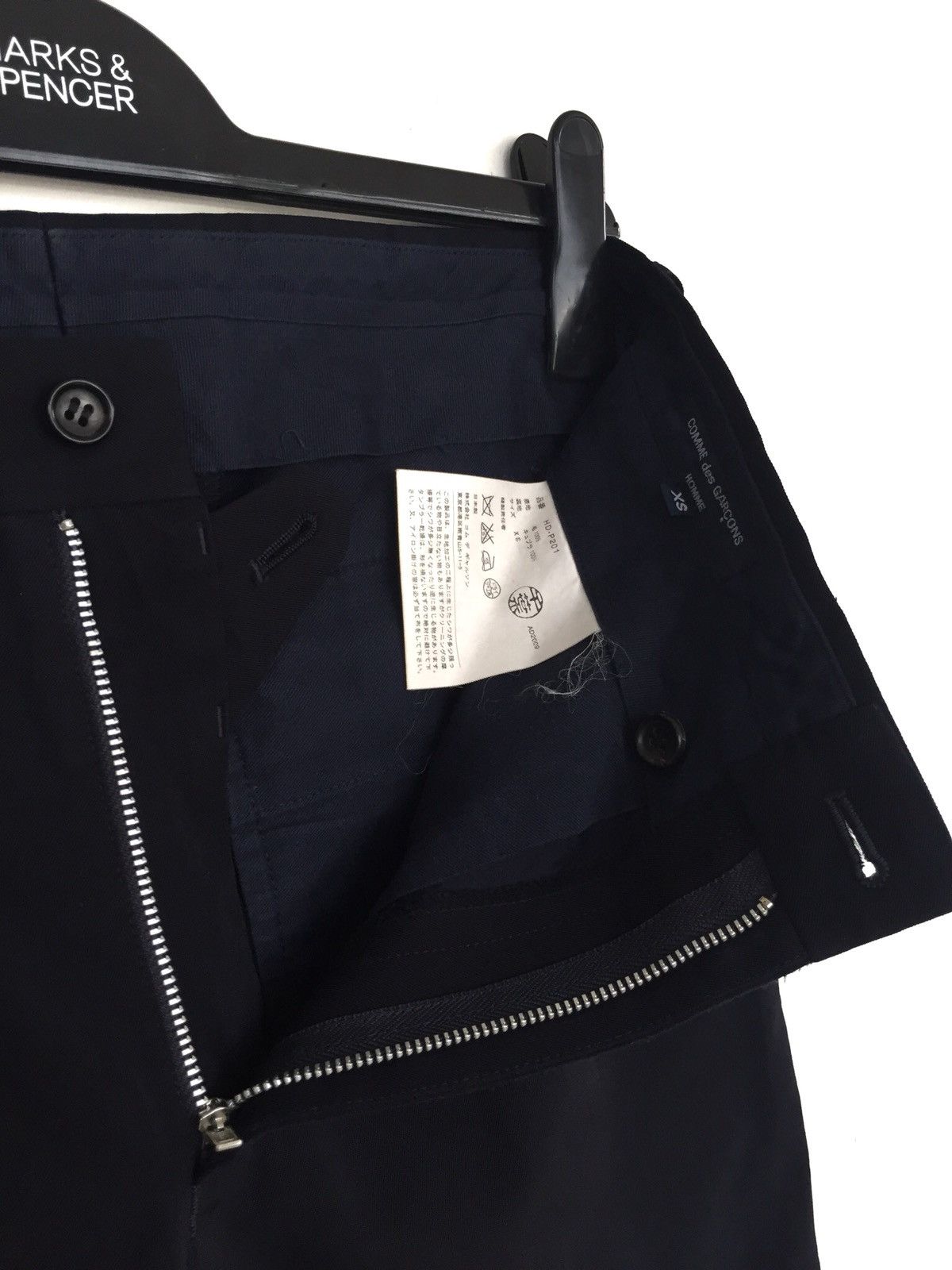 Comme des Garcons Homme FW09 Comme des Garcons Homme Black Minimal Gabardine Pants Size US 31 - 10 Thumbnail