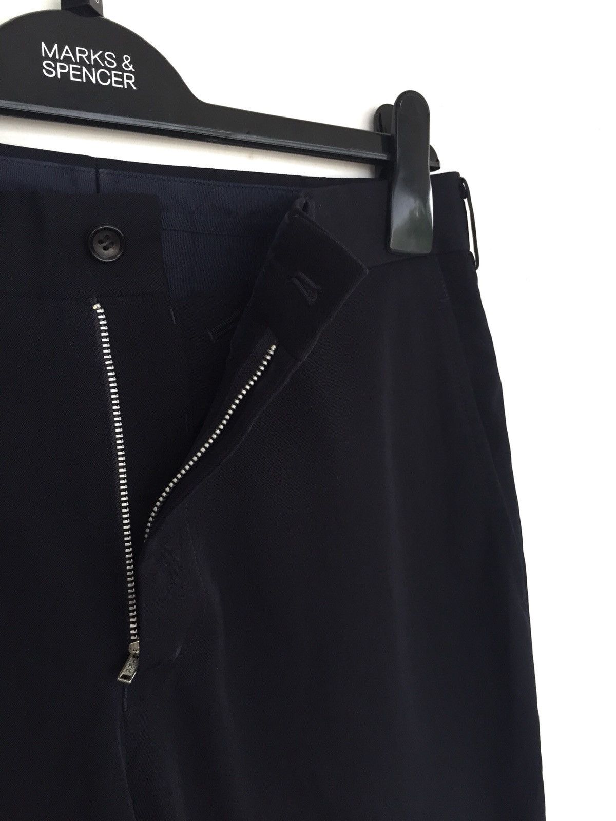 Comme des Garcons Homme FW09 Comme des Garcons Homme Black Minimal Gabardine Pants Size US 31 - 1 Thumbnail