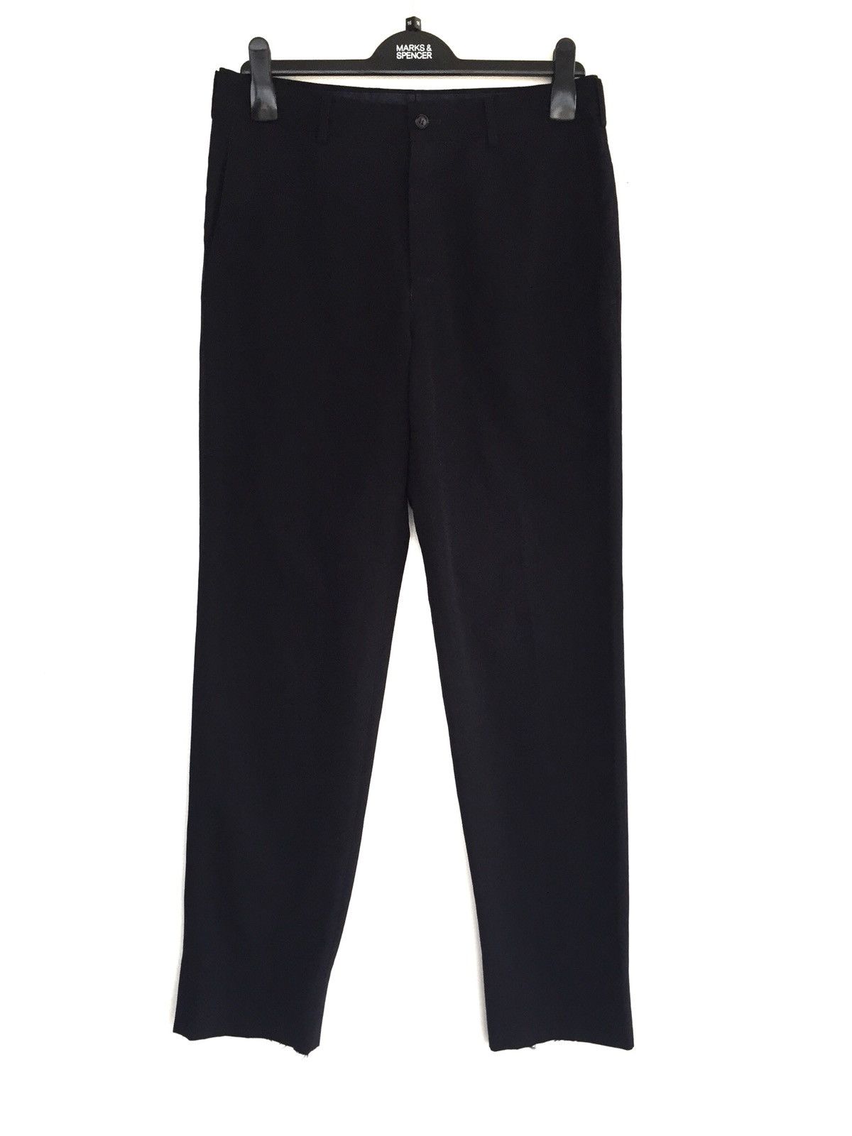 Comme des Garcons Homme FW09 Comme des Garcons Homme Black Minimal Gabardine Pants Size US 31 - 2 Thumbnail