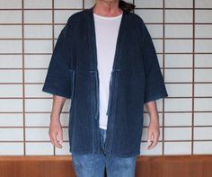 Indigo Sashiko Kendo Thick Strength Woven Samurai Jacket Size US L / EU 52-54 / 3 - 1 Thumbnail