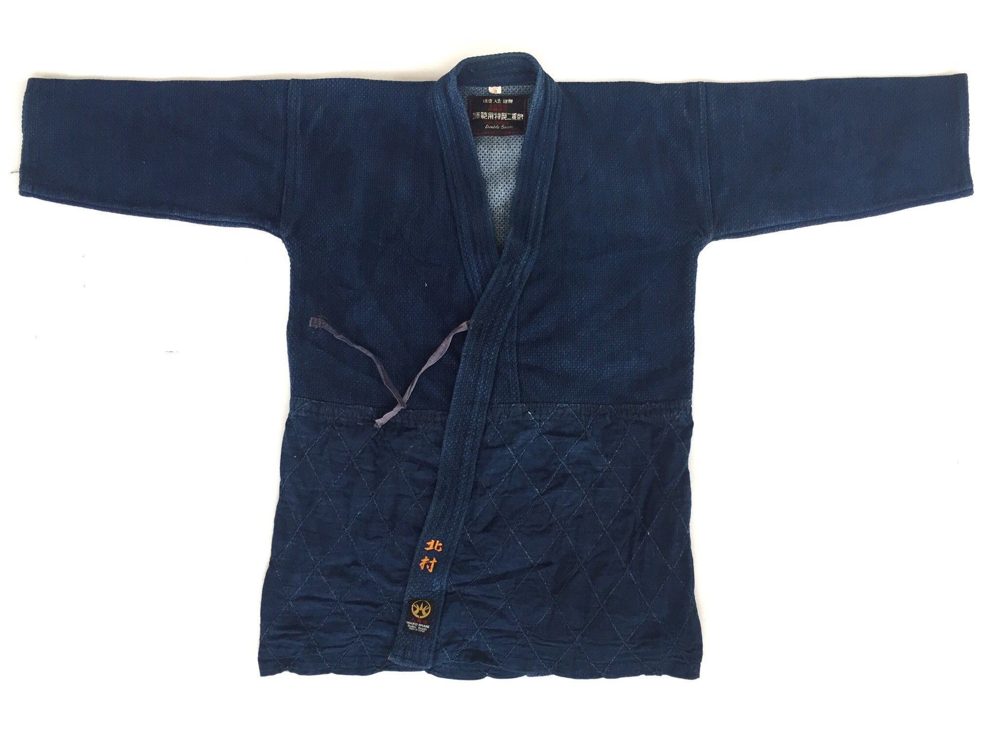 Indigo Sashiko Kendo Thick Strength Woven Samurai Jacket Size US L / EU 52-54 / 3 - 3 Thumbnail