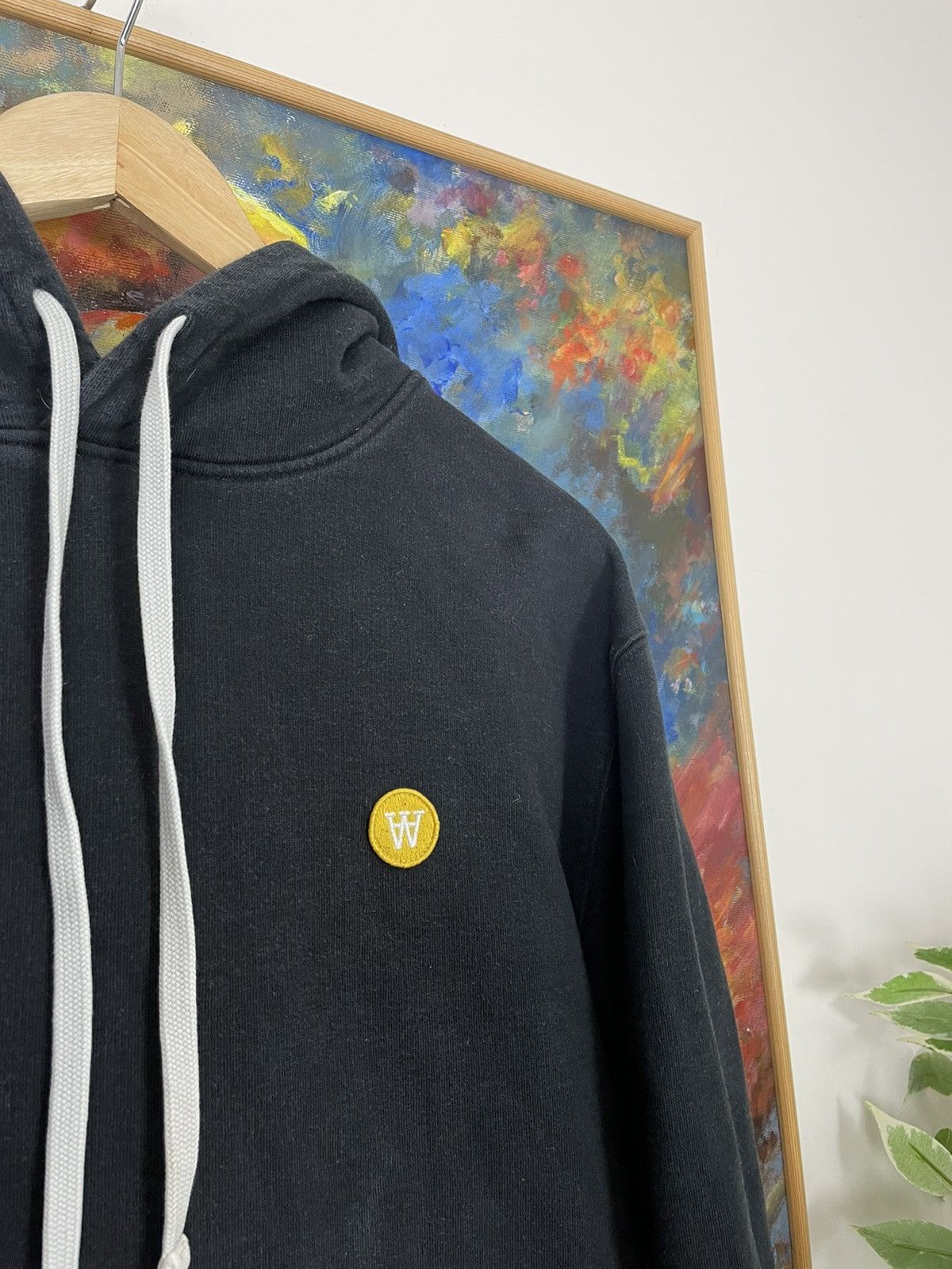 Wood Wood Wood Wood Washed Black Faded Basic Hoodie Mini Logo Size US L / EU 52-54 / 3 - 2 Thumbnail