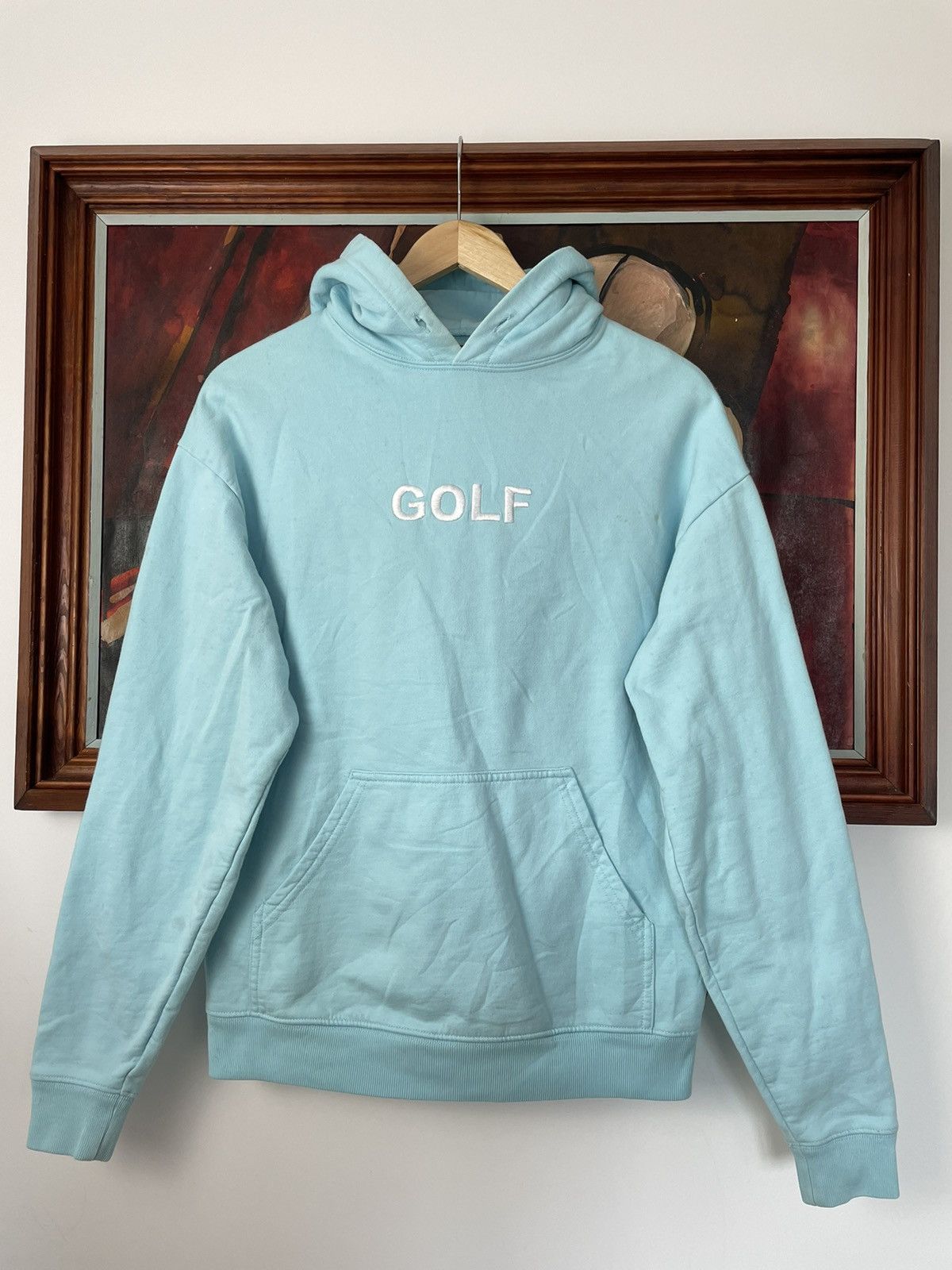 Odd Future Golf Wang Embroidered Logo Hoodie Mint White Streetwear
