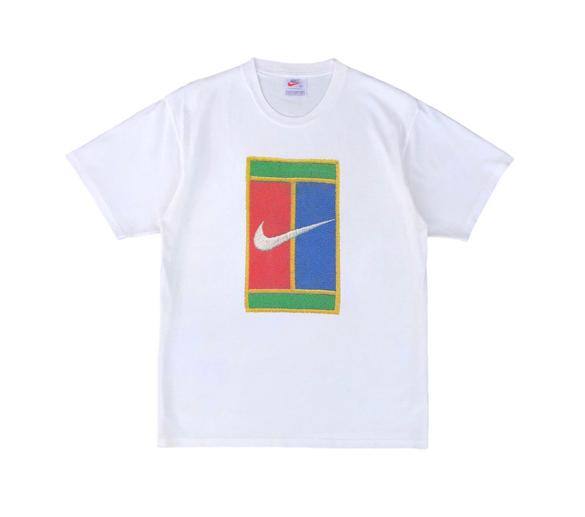 Nike Vintage 90s Nike Court Big Logo Tee Size US M / EU 48-50 / 2 - 1 Thumbnail