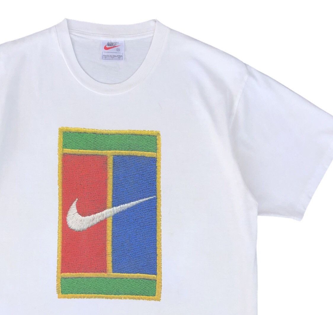 Nike Vintage 90s Nike Court Big Logo Tee Size US M / EU 48-50 / 2 - 2 Thumbnail