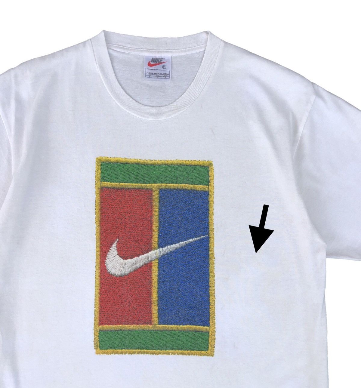 Nike Vintage 90s Nike Court Big Logo Tee Size US M / EU 48-50 / 2 - 7 Thumbnail
