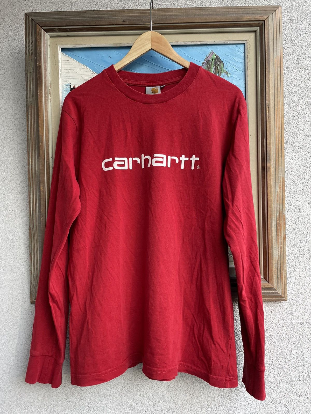 Carhartt Vintage Y2k Carhartt Classic Logo Skate Longsleeve Workwear Size US L / EU 52-54 / 3 - 1 Thumbnail