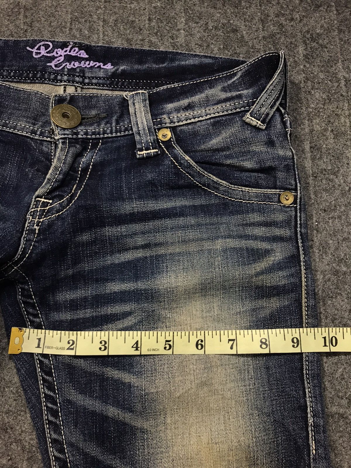 Japanese Brand Rodeo Crown Distressed Denim Jeans Indigo Slim Fit Cut Size US 32 / EU 48 - 14 Thumbnail