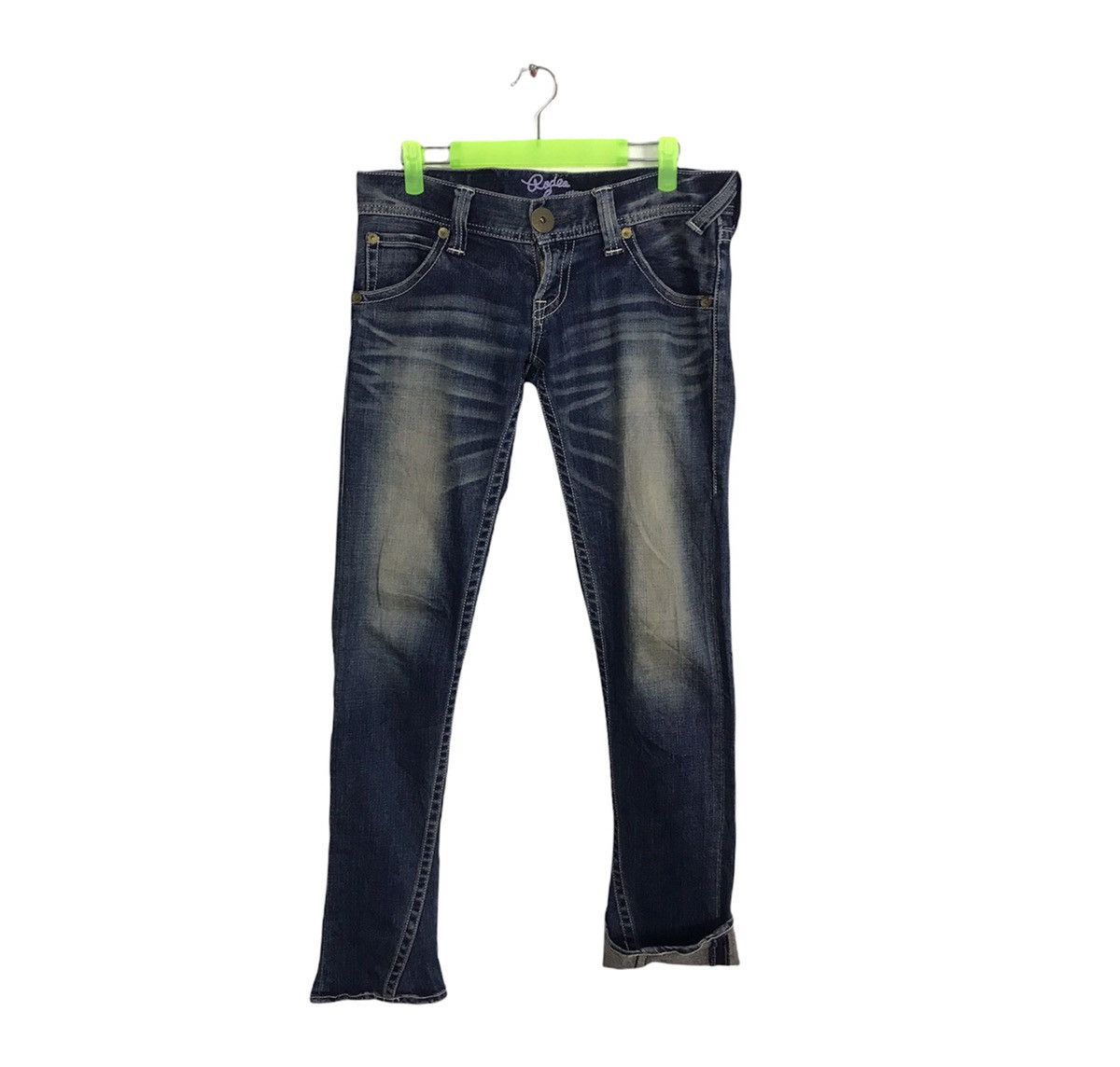 Japanese Brand Rodeo Crown Distressed Denim Jeans Indigo Slim Fit Cut Size US 32 / EU 48 - 1 Thumbnail