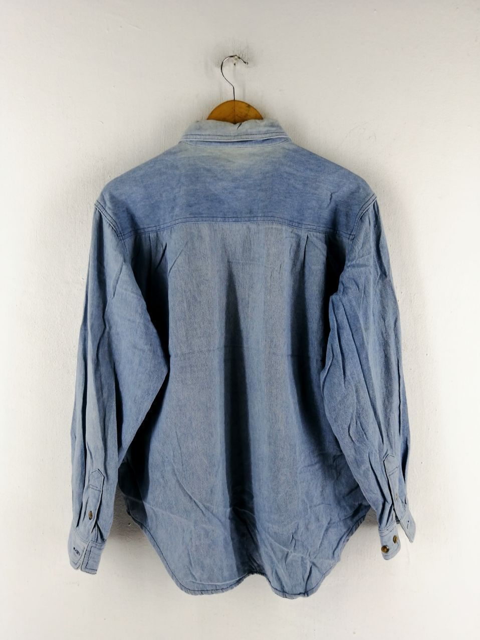 Valentino CARLO VALENTINO PATCHWORK BUTTON UP DENIM SHIRT Size US L / EU 52-54 / 3 - 3 Thumbnail