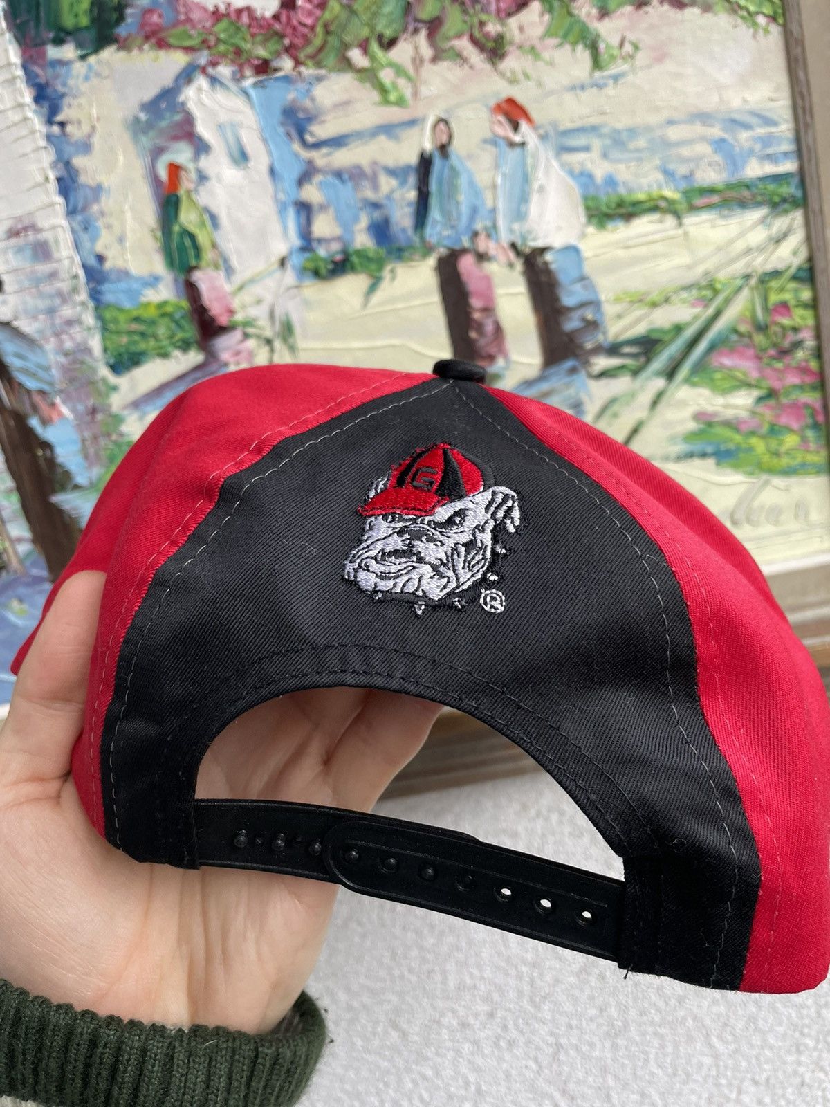 NCAA Vintage Georgia Bulldogs 1990s Snapback Two Tone Cap Hat Size ONE SIZE - 2 Thumbnail