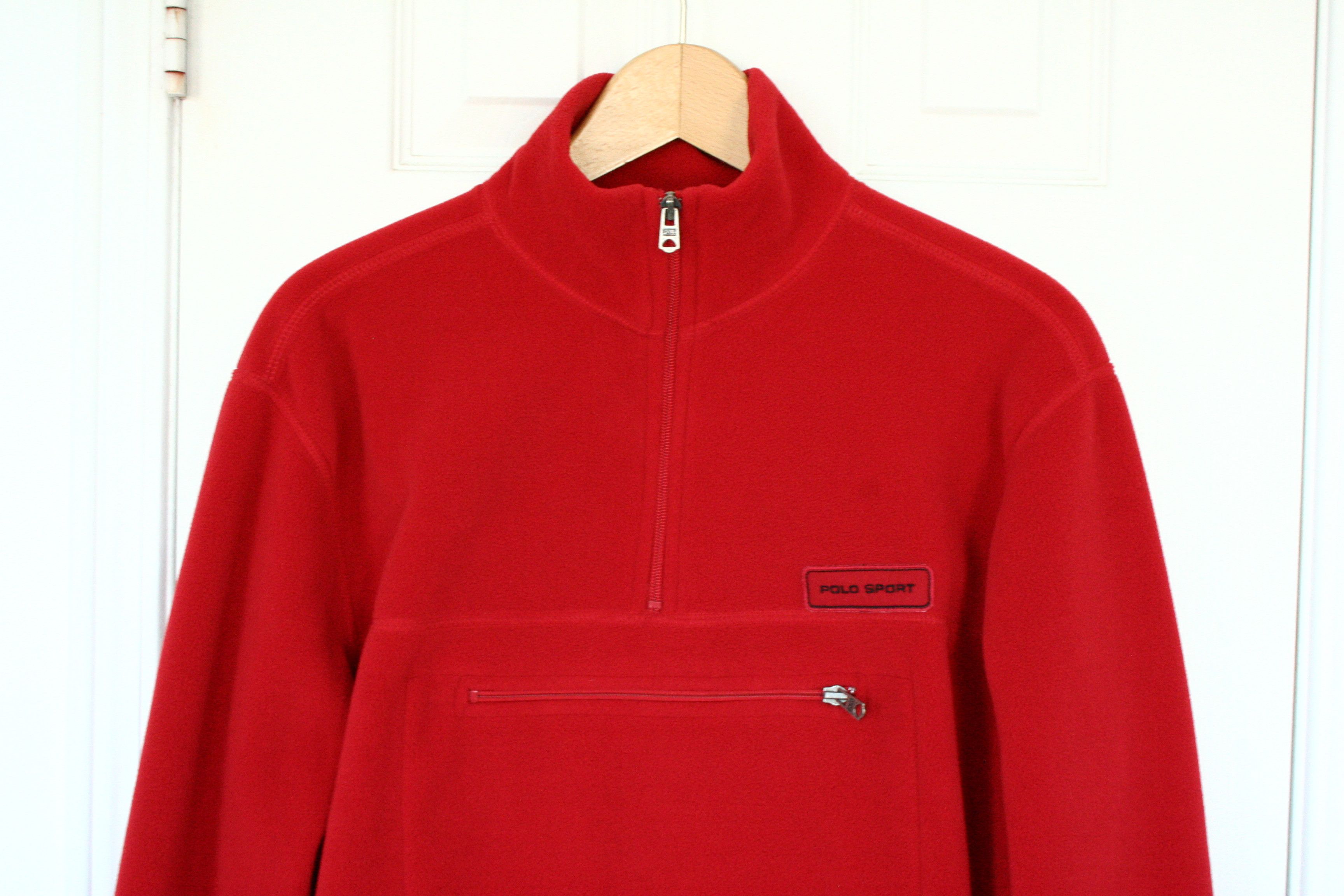 Polo Ralph Lauren Polo Sport Vivid Red Fleece Ralph RRL Lauren Quarter 1/4 Zip Size US XS / EU 42 / 0 - 3 Thumbnail