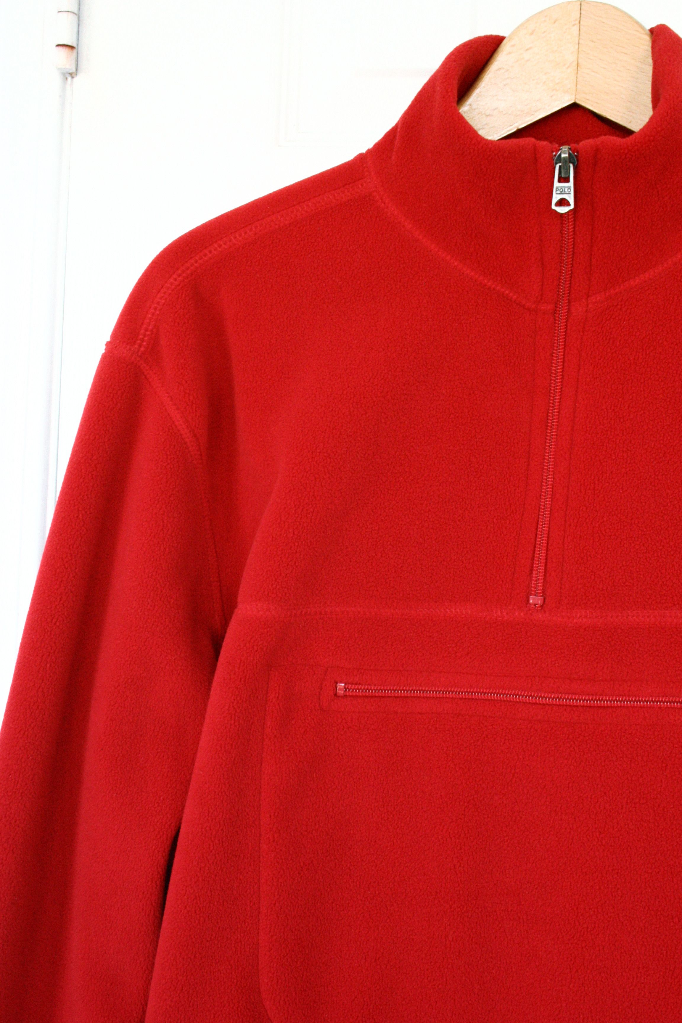 Polo Ralph Lauren Polo Sport Vivid Red Fleece Ralph RRL Lauren Quarter 1/4 Zip Size US XS / EU 42 / 0 - 4 Thumbnail