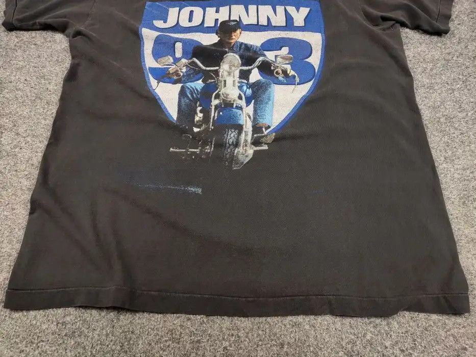Band Tees Vintage Johnny Hallyday 93 Big Faded Logo Gray T shirt Size US L / EU 52-54 / 3 - 5 Thumbnail