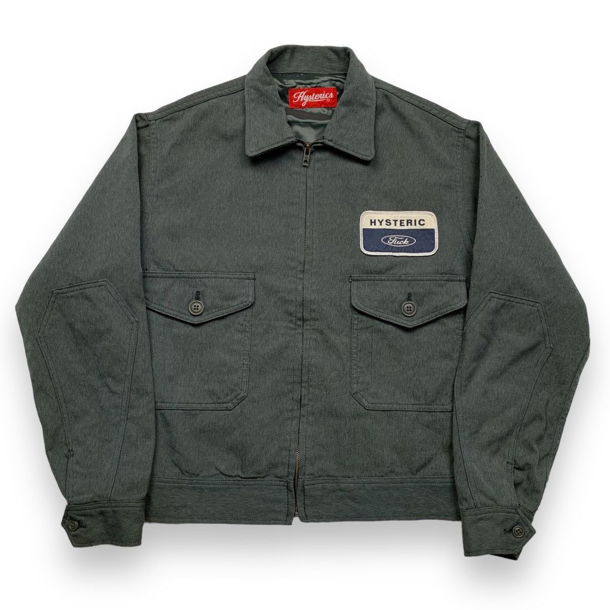 image of Vintage 90's Hysteric Glamour Mechanic Work Jacket in Grey, Men's (Size Medium)