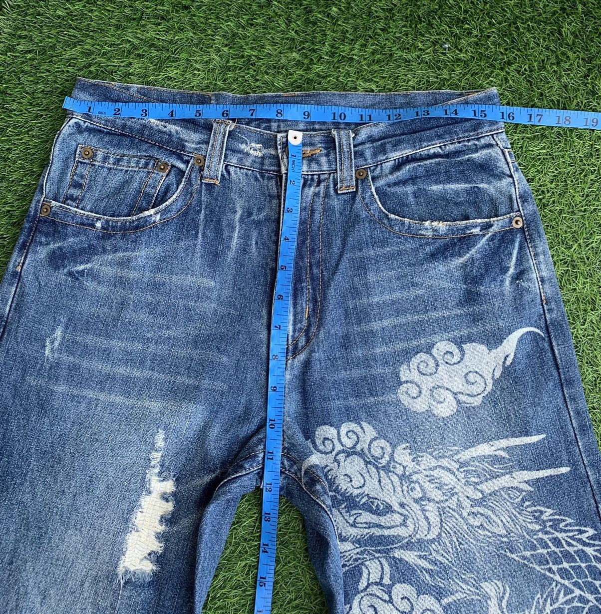 Japanese Brand Vintage Japanese Traditional Dragon 🐉 Pinted Size US 31 - 15 Thumbnail