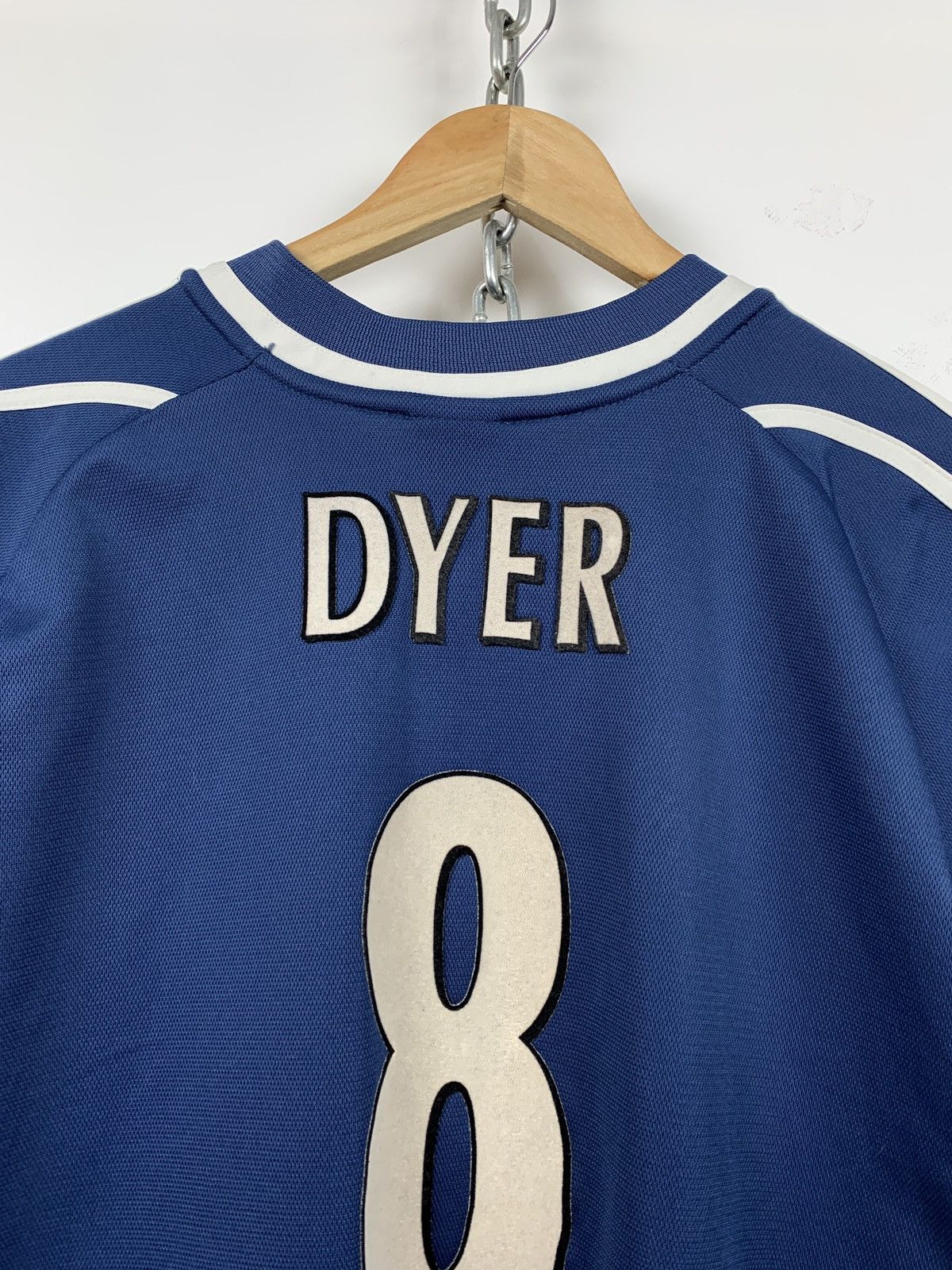 Adidas 2001/02 Adidas Newcastle United Kieron Dyer #8 Soccer Jersey Size US L / EU 52-54 / 3 - 12 Thumbnail