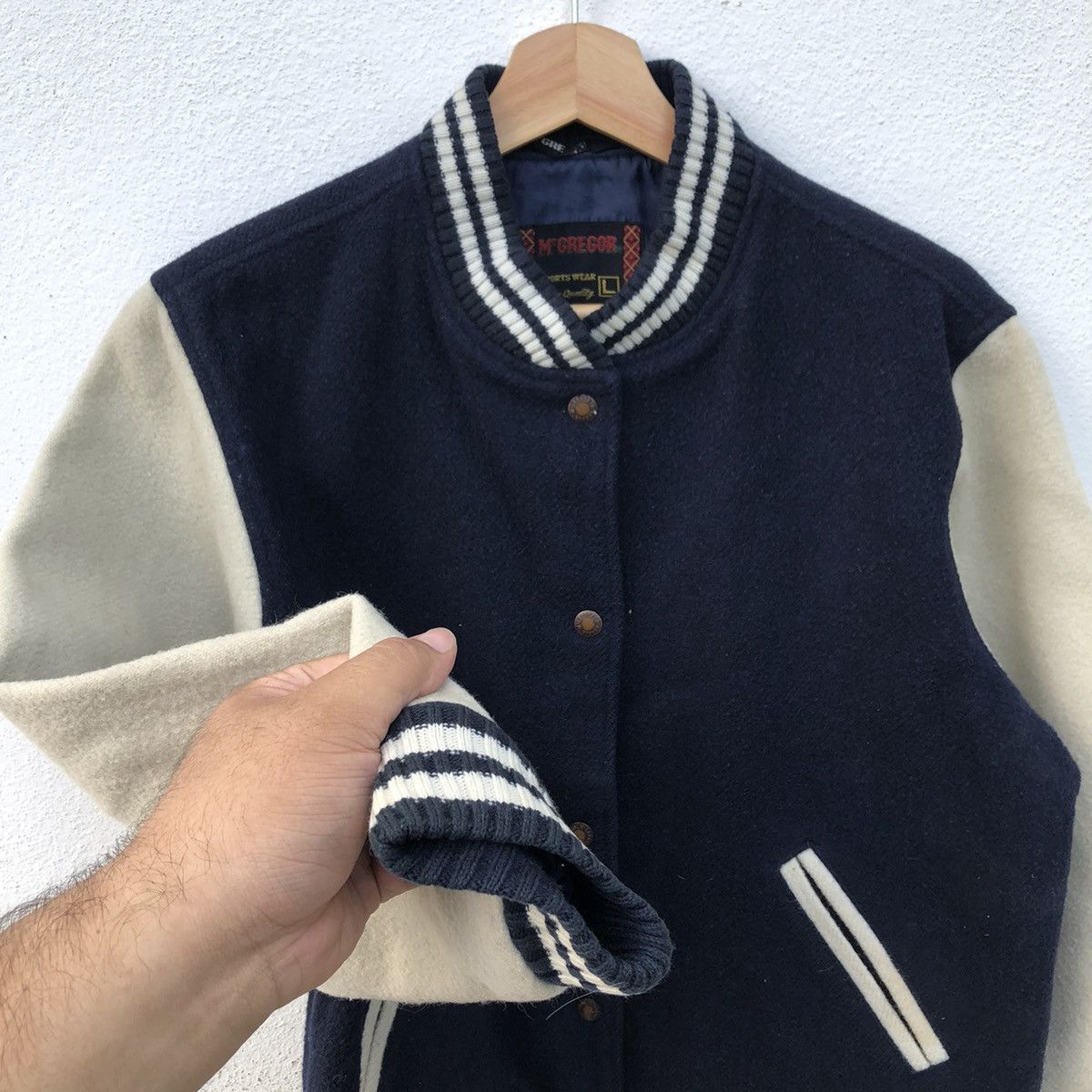 Japanese Brand VINTAGE VARSITY JACKET MCGREGOR Size US L / EU 52-54 / 3 - 4 Thumbnail