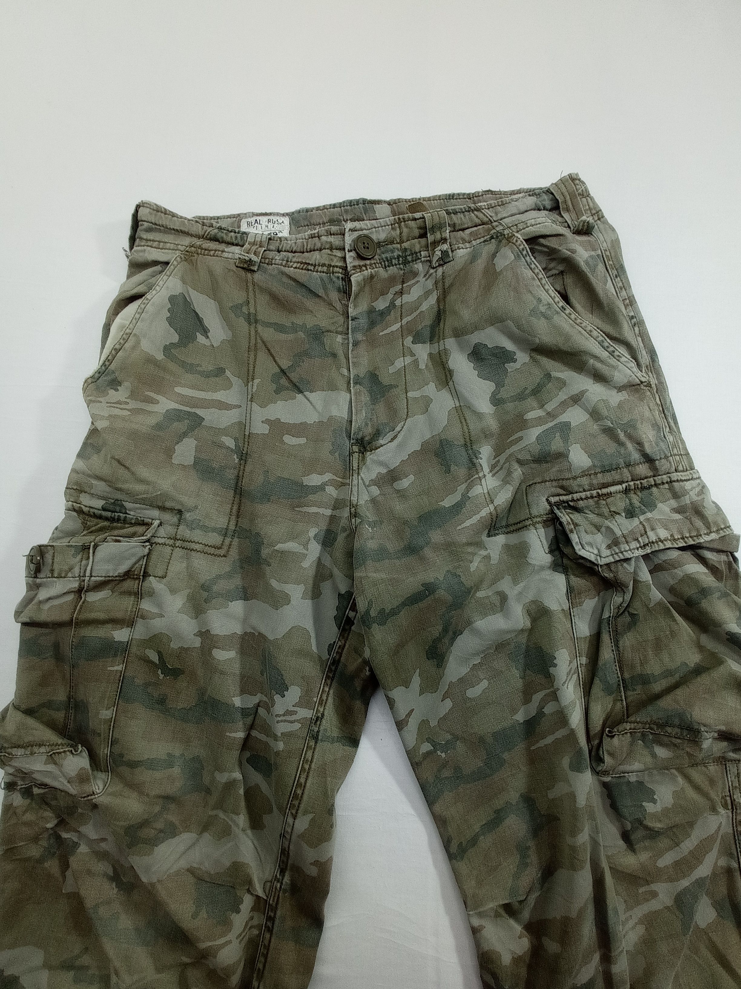 Japanese Brand Real Crush Clothing Camo Tactical Cargo Pants Size US 33 - 8 Thumbnail