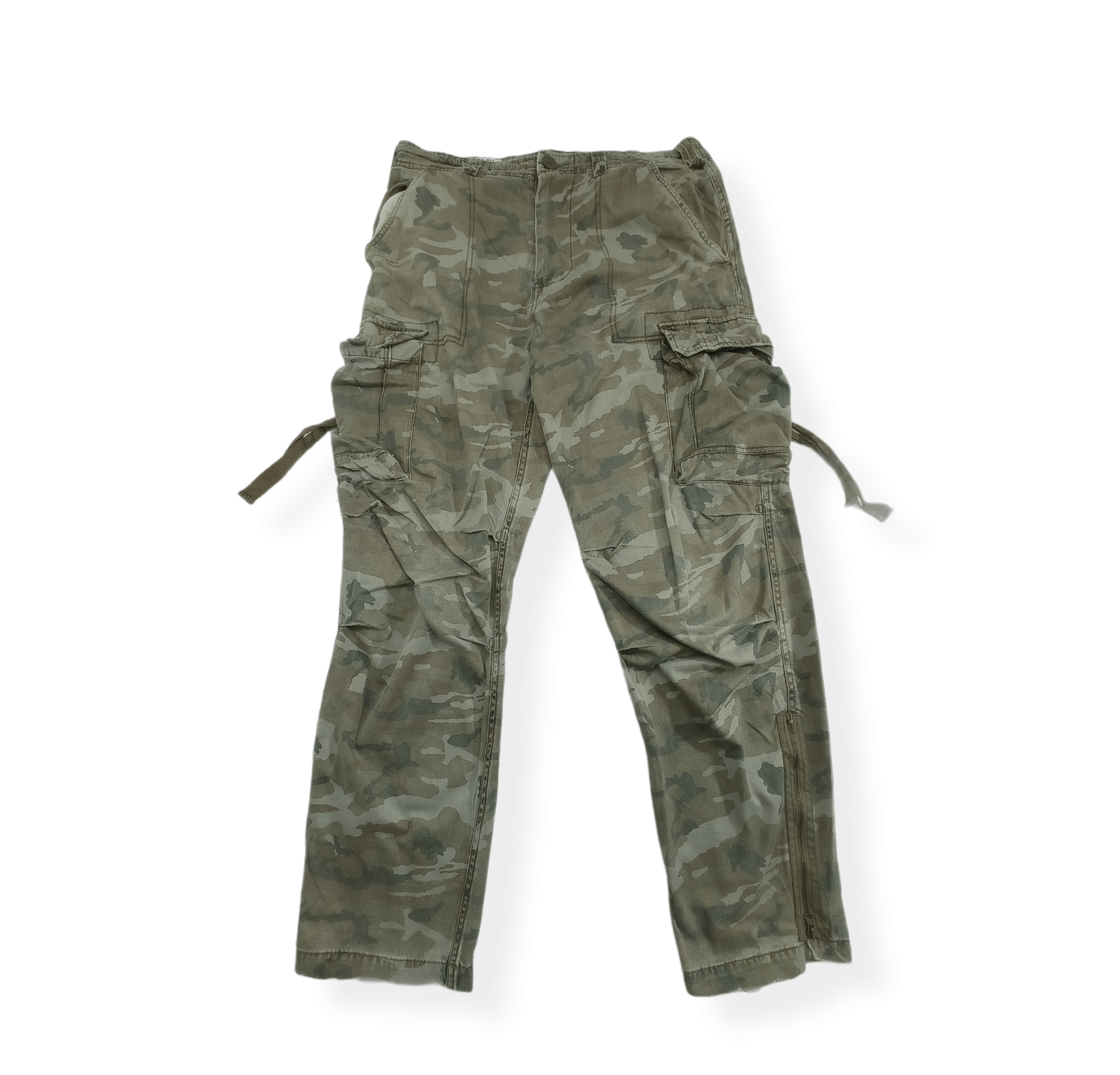 Japanese Brand Real Crush Clothing Camo Tactical Cargo Pants Size US 33 - 2 Thumbnail
