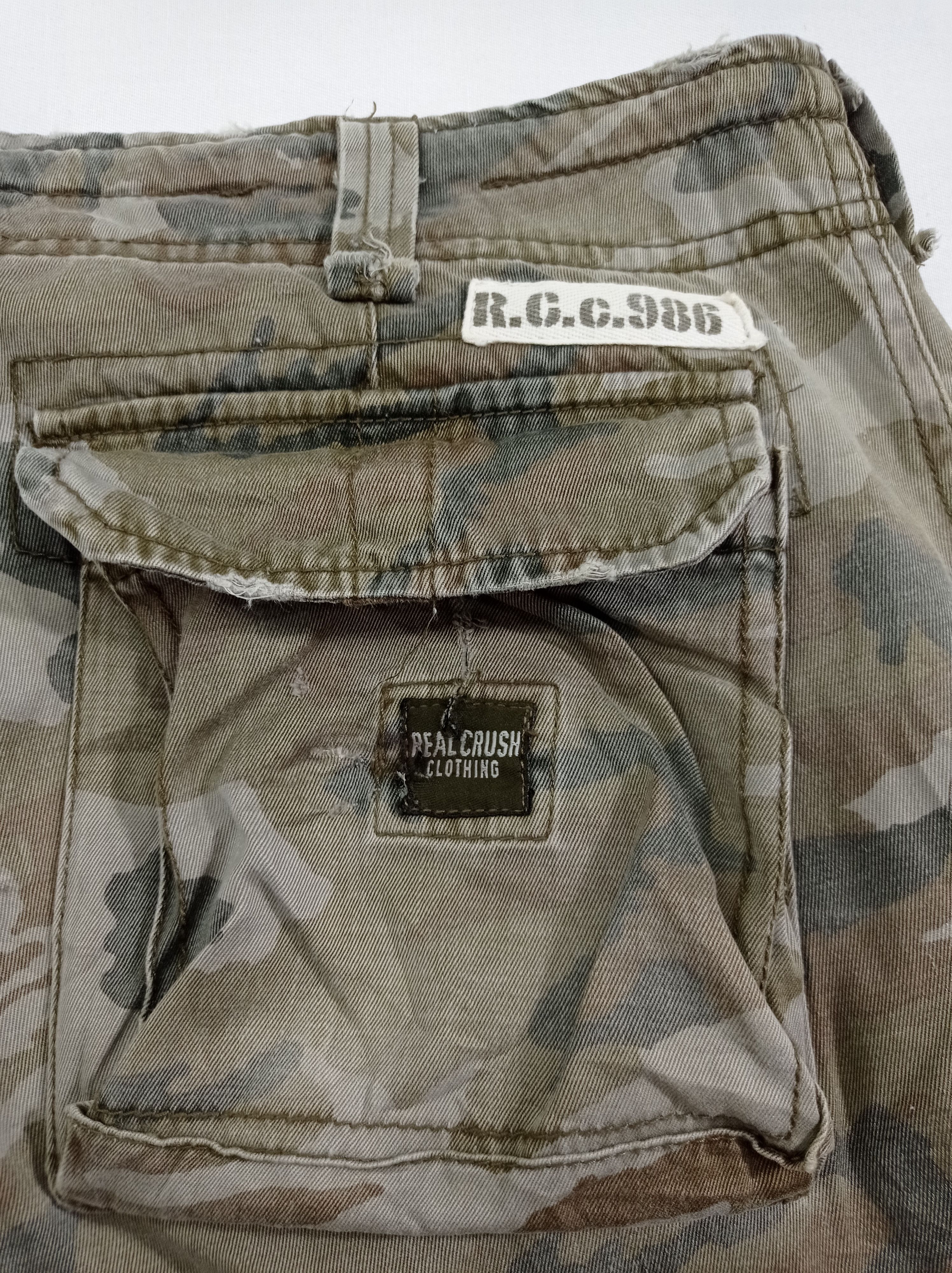 Japanese Brand Real Crush Clothing Camo Tactical Cargo Pants Size US 33 - 10 Thumbnail