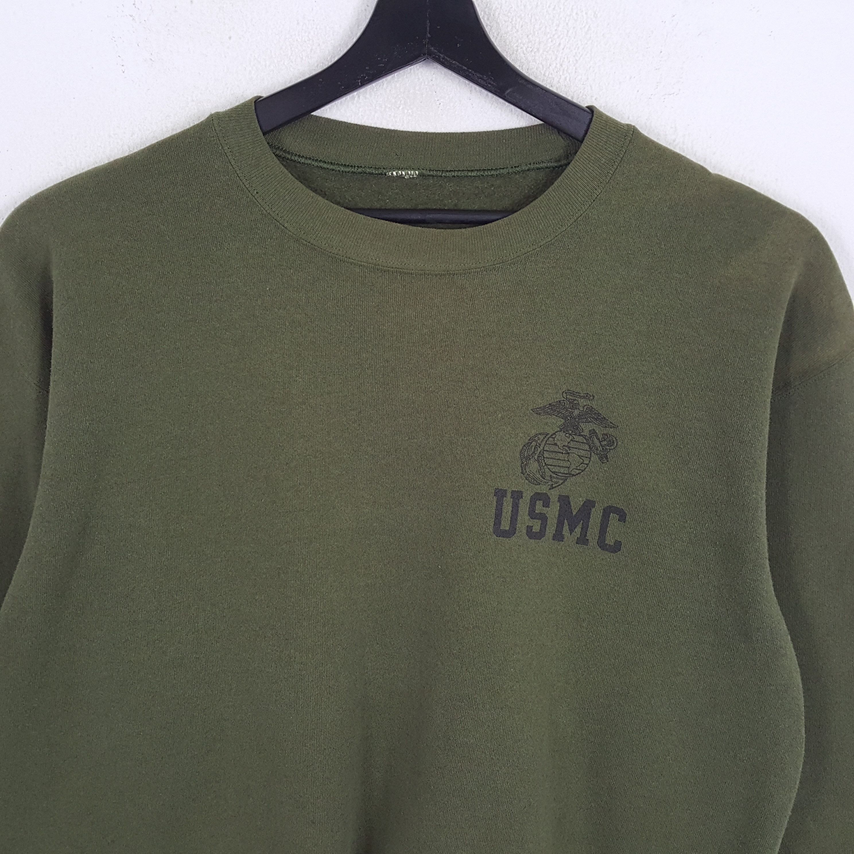 Vintage USMC Military Army Streetwear Style Sweatshirt Size US L / EU 52-54 / 3 - 2 Thumbnail
