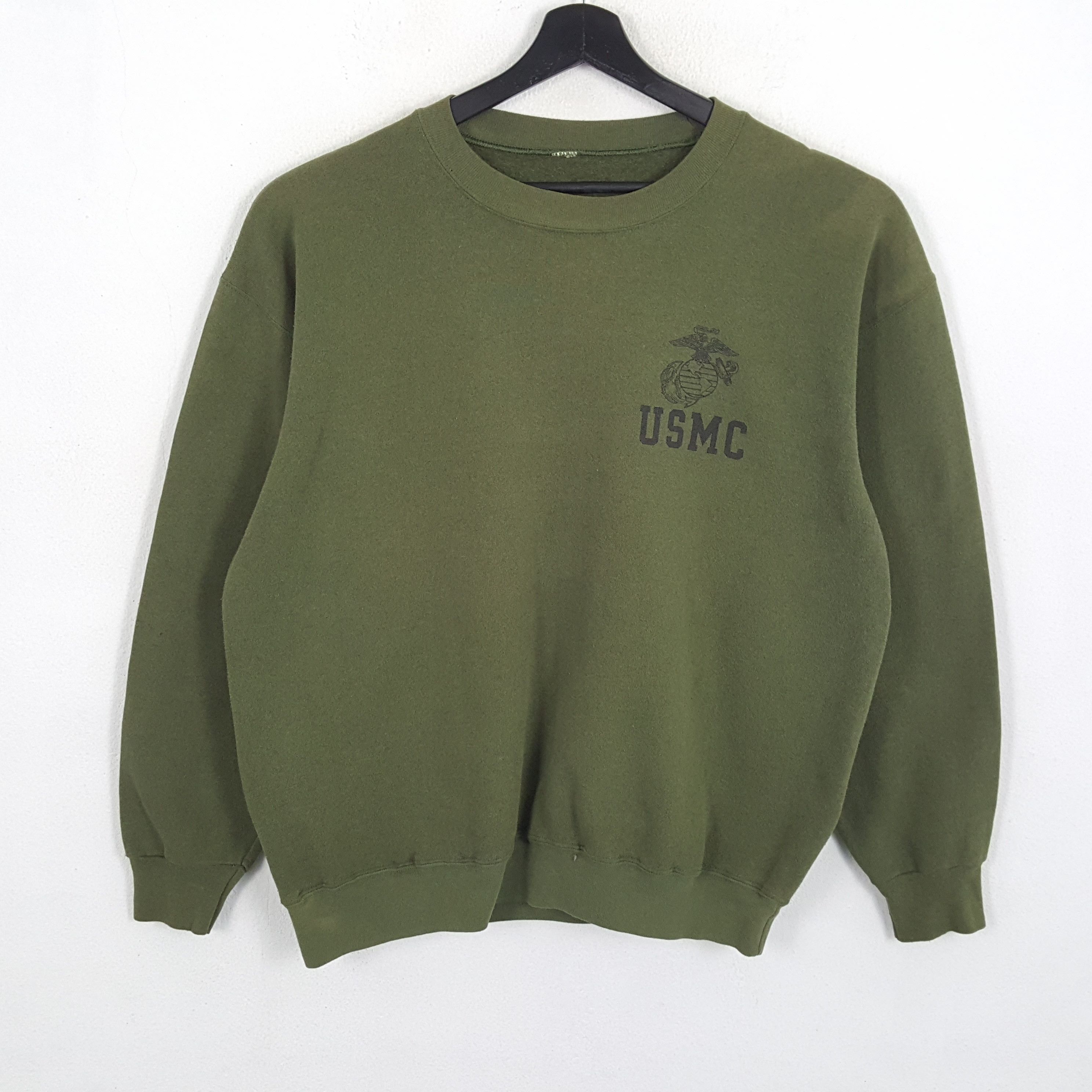 Vintage USMC Military Army Streetwear Style Sweatshirt Size US L / EU 52-54 / 3 - 1 Thumbnail