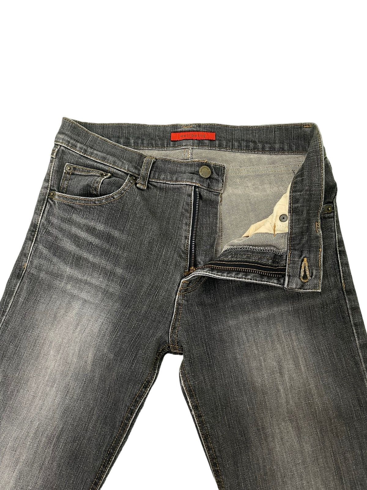 Japanese Brand Flare Jeans Wellbeing Distress Denim Stretch Skinny 4🟦3 Size US 30 / EU 46 - 11 Thumbnail