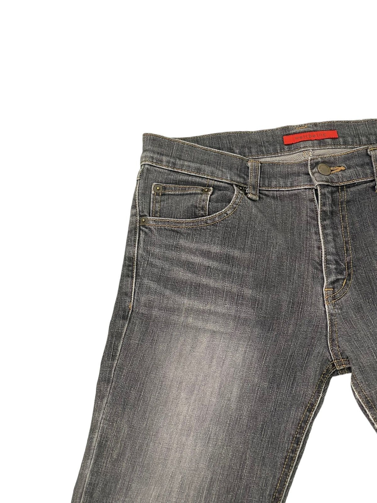 Japanese Brand Flare Jeans Wellbeing Distress Denim Stretch Skinny 4🟦3 Size US 30 / EU 46 - 8 Thumbnail