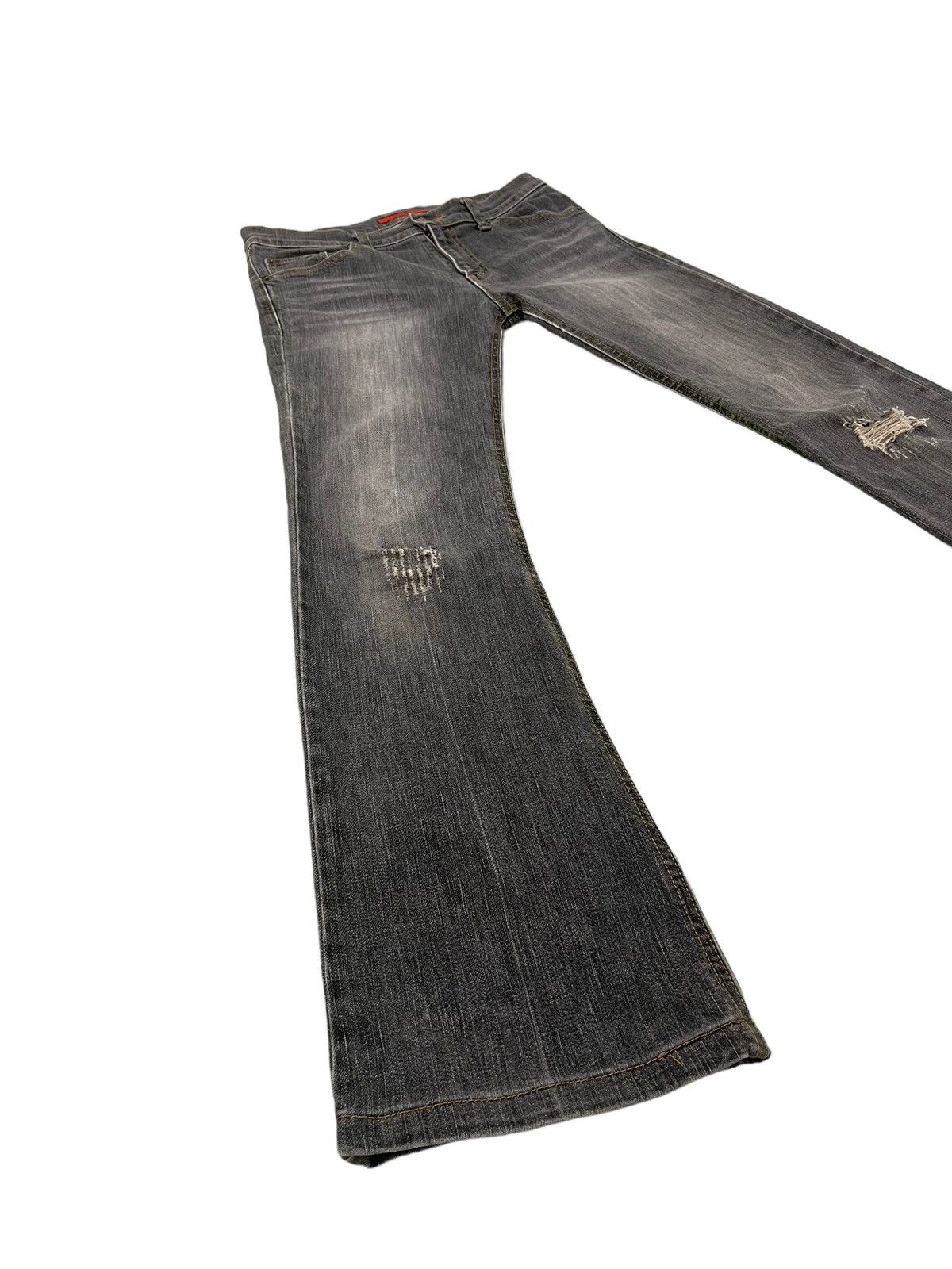 Japanese Brand Flare Jeans Wellbeing Distress Denim Stretch Skinny 4🟦3 Size US 30 / EU 46 - 1 Thumbnail