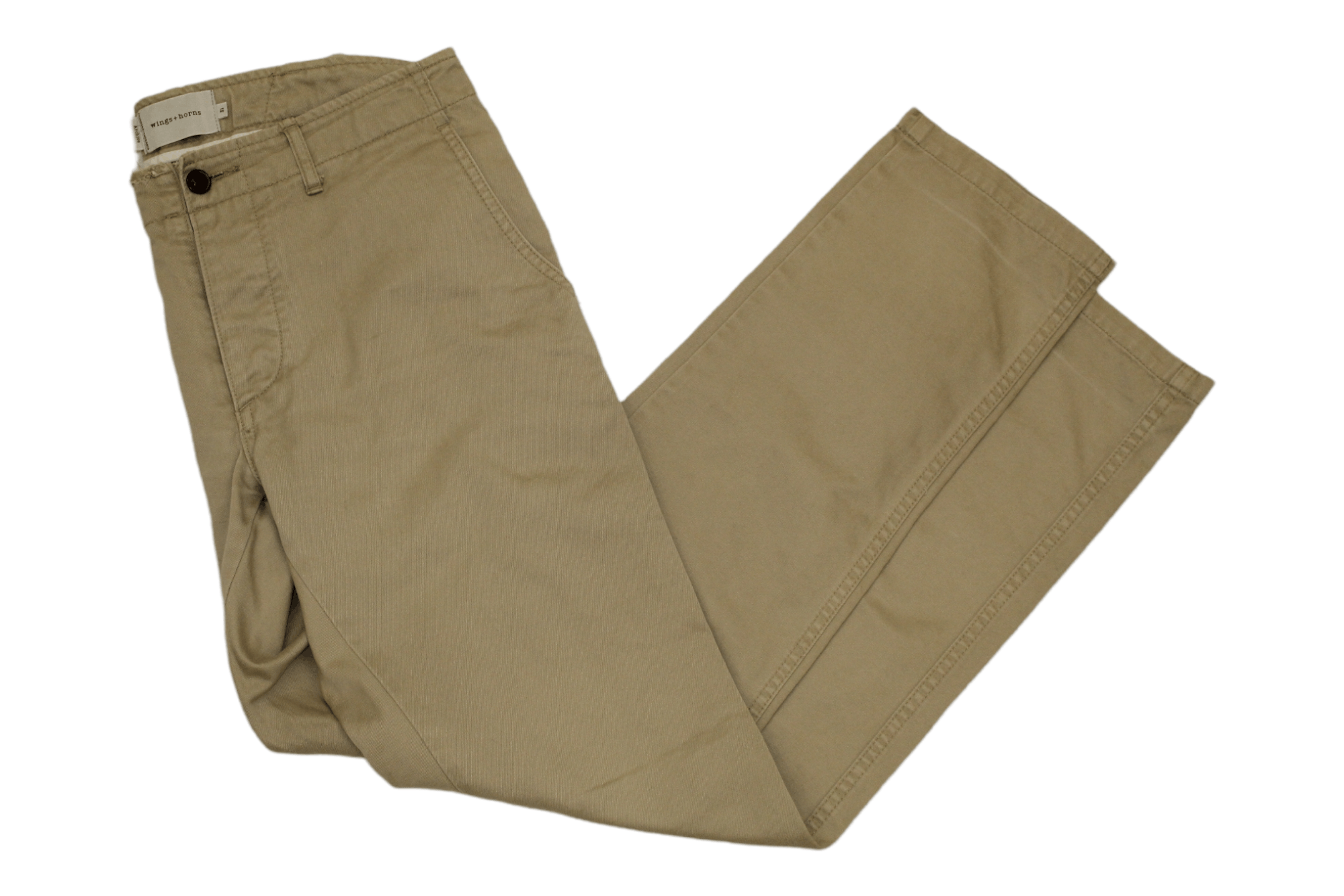 image of Archival Clothing x Wings Horns Wings + Horns Twill Straight Chino Pants. Made In Japan in Beige (S