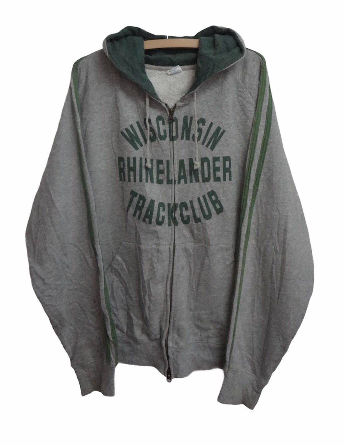 Champion × Vintage 90s CHAMPION Hoodie Mens Champion Wisconsin Rhinelander Size US L / EU 52-54 / 3 - 1 Thumbnail