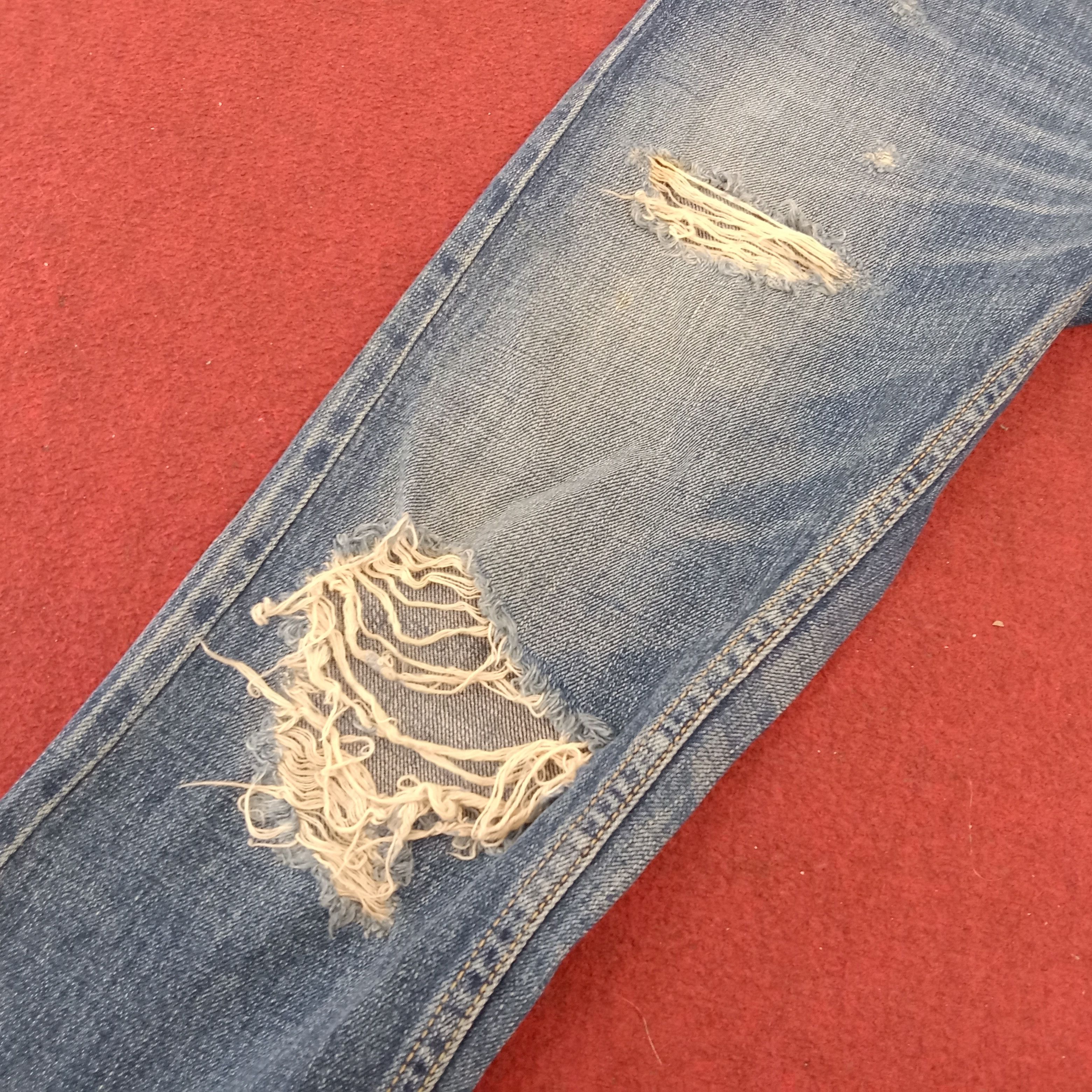 Japanese Brand × Vintage Paranoia Streetwear Rock Punk Fashion Style Distressed Jeans Size US 29 - 12 Thumbnail