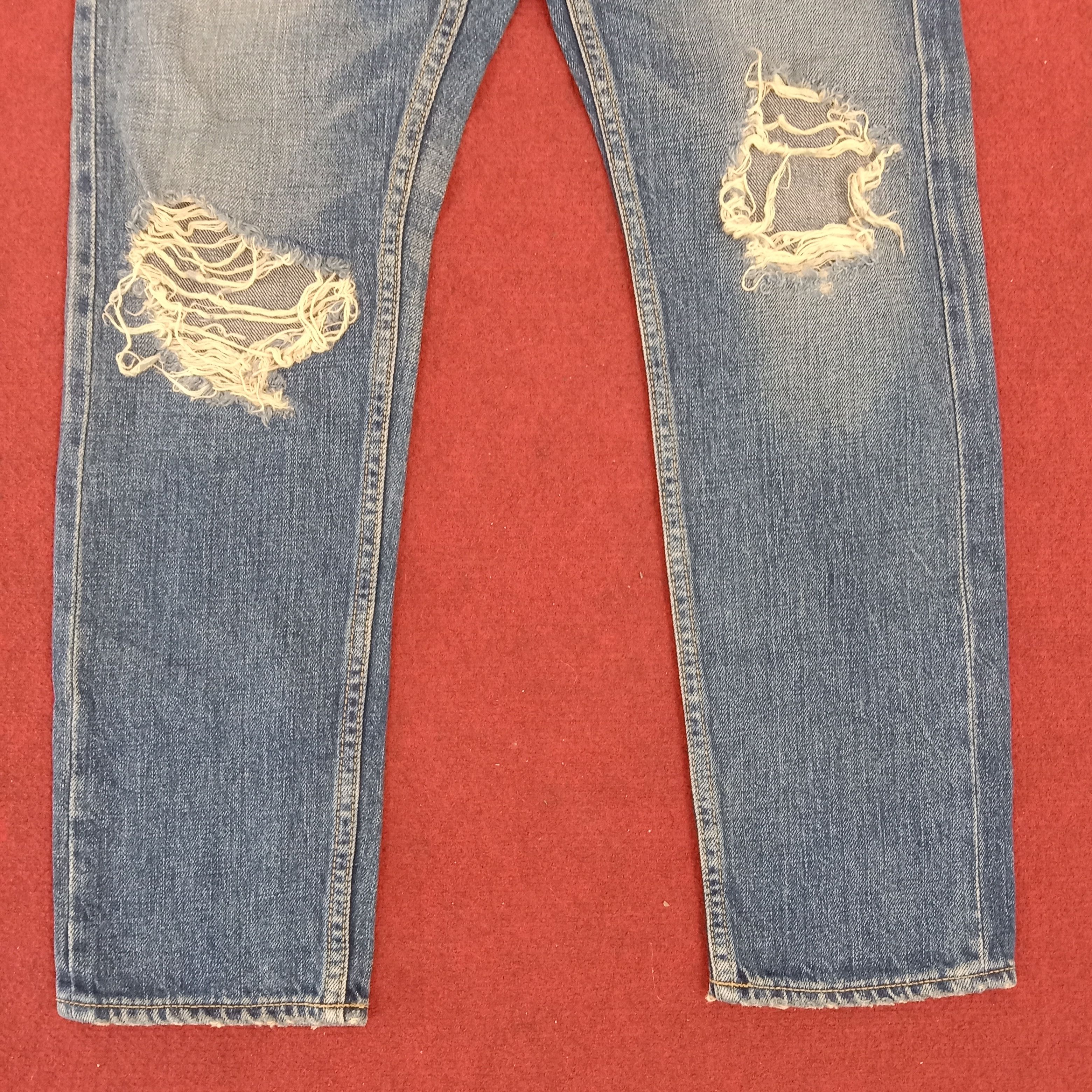 Japanese Brand × Vintage Paranoia Streetwear Rock Punk Fashion Style Distressed Jeans Size US 29 - 3 Thumbnail