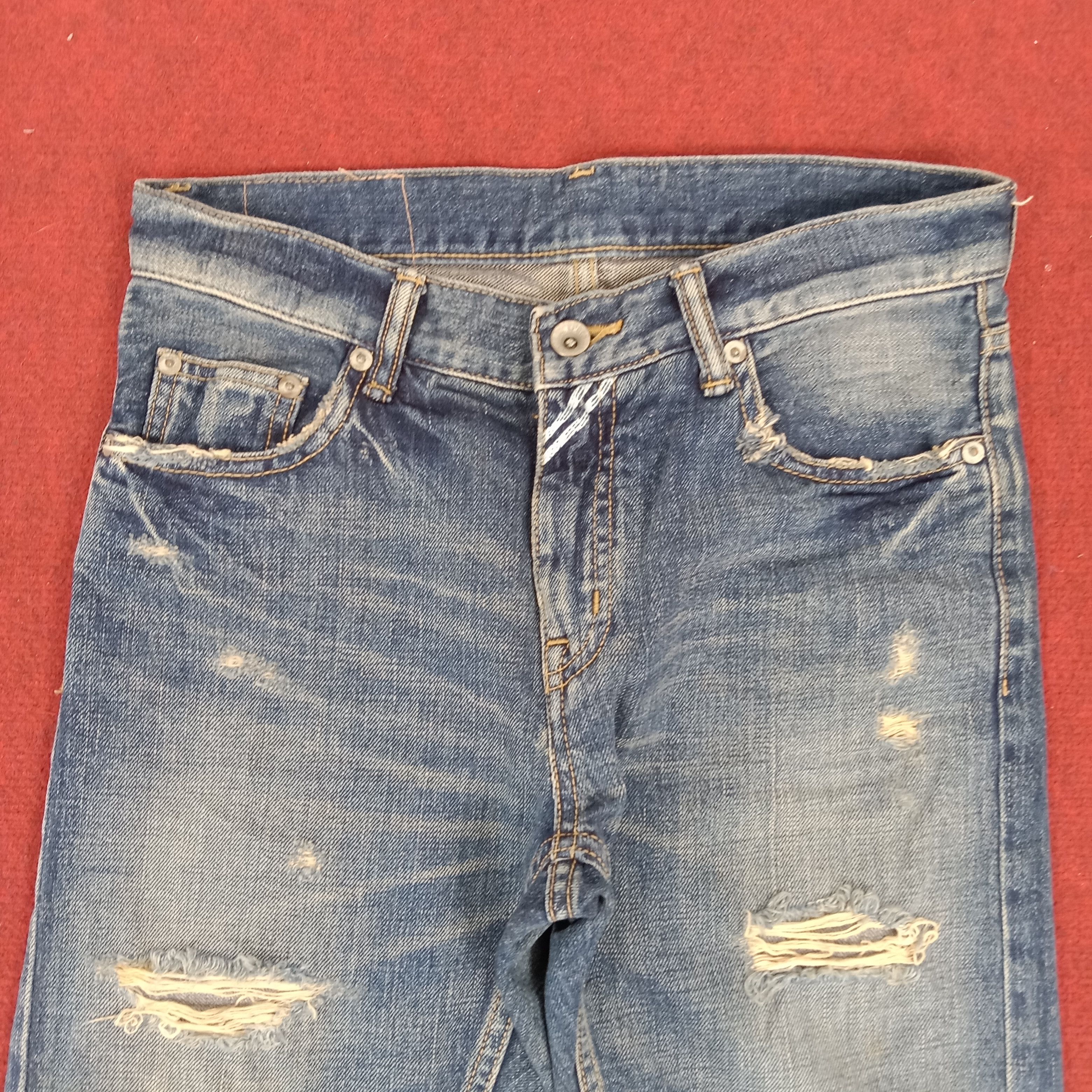 Japanese Brand × Vintage Paranoia Streetwear Rock Punk Fashion Style Distressed Jeans Size US 29 - 2 Thumbnail