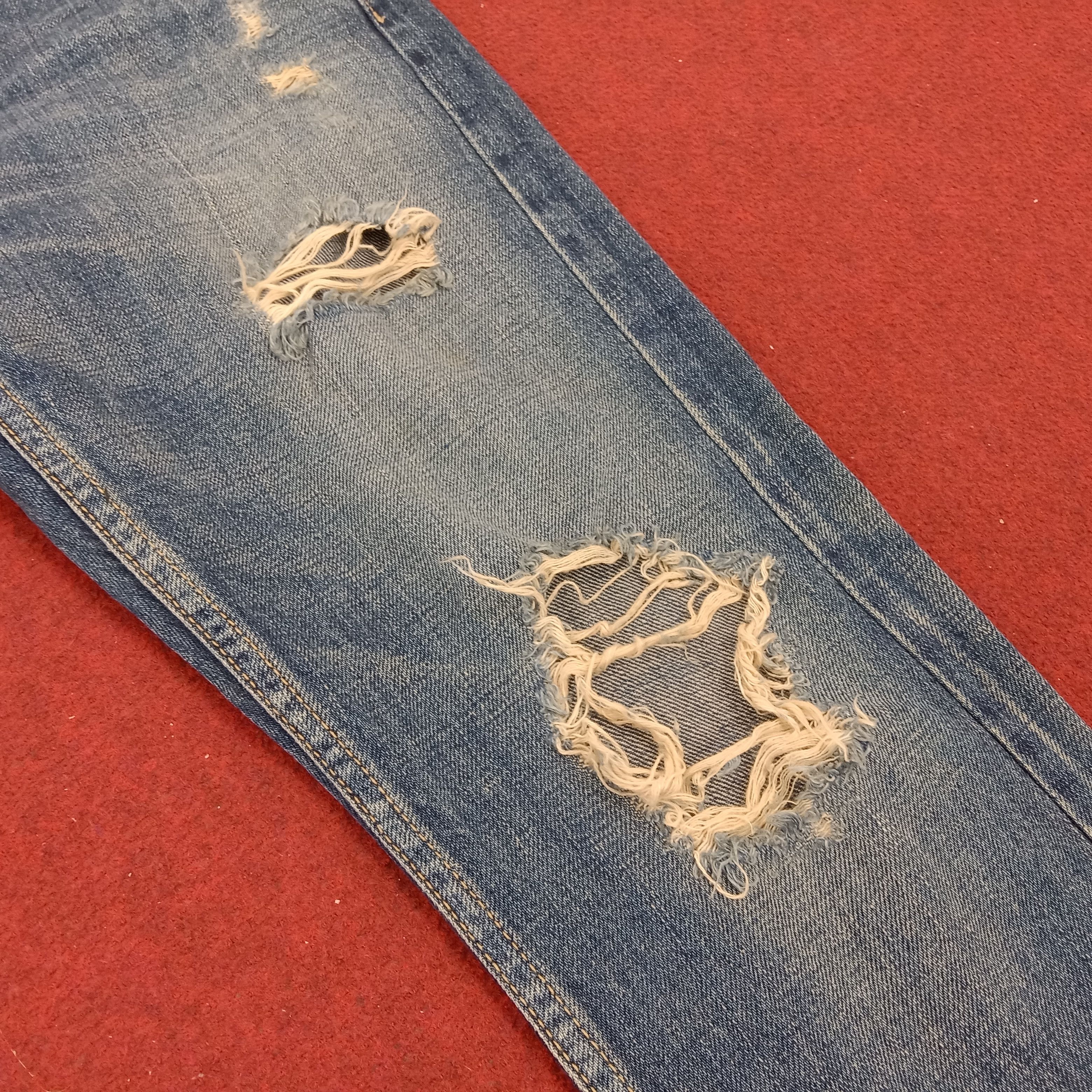 Japanese Brand × Vintage Paranoia Streetwear Rock Punk Fashion Style Distressed Jeans Size US 29 - 11 Thumbnail