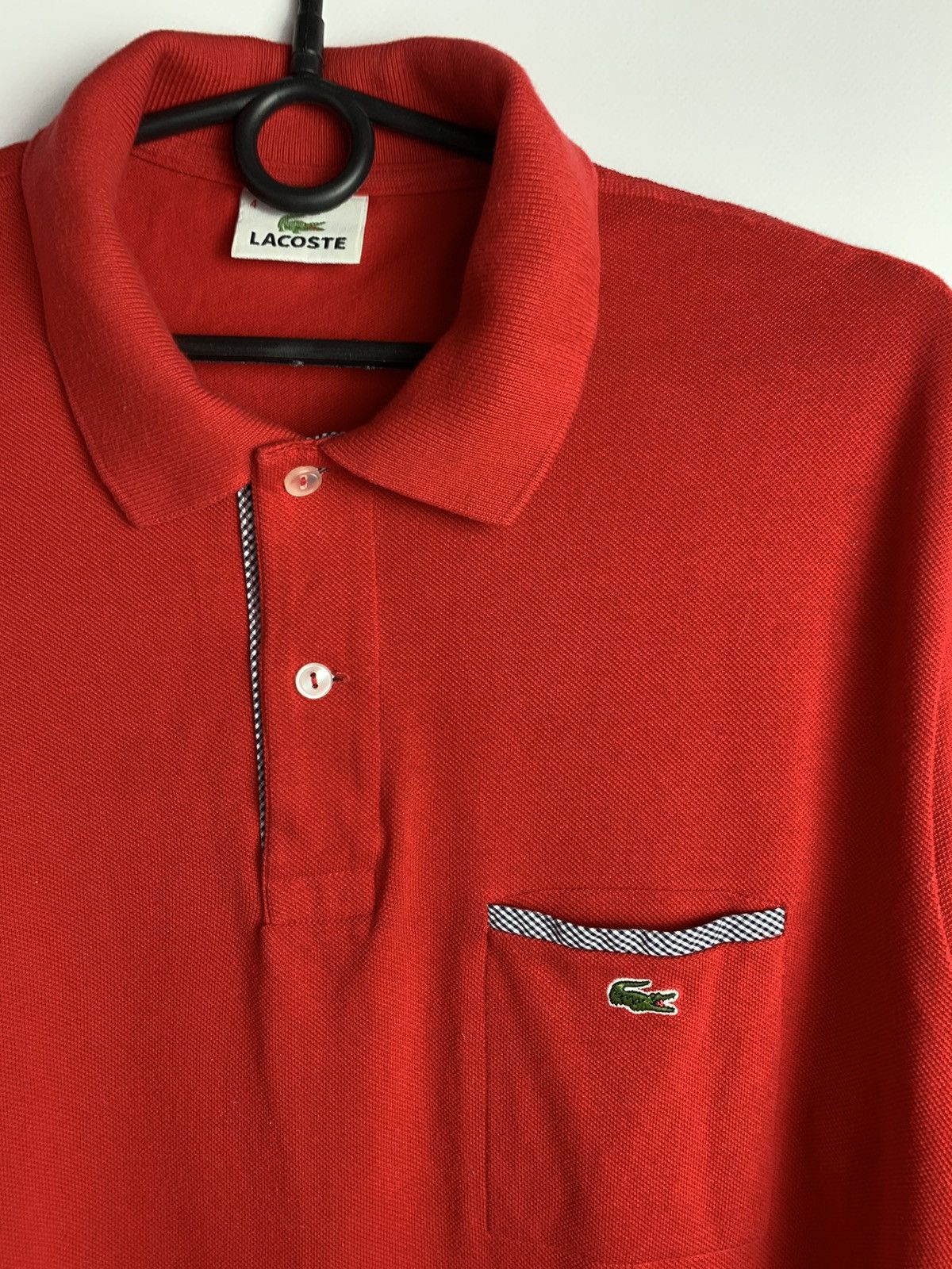 Lacoste × Vintage Vintage Polo Lacoste red pocket logo size M/L Size US M / EU 48-50 / 2 - 2 Thumbnail