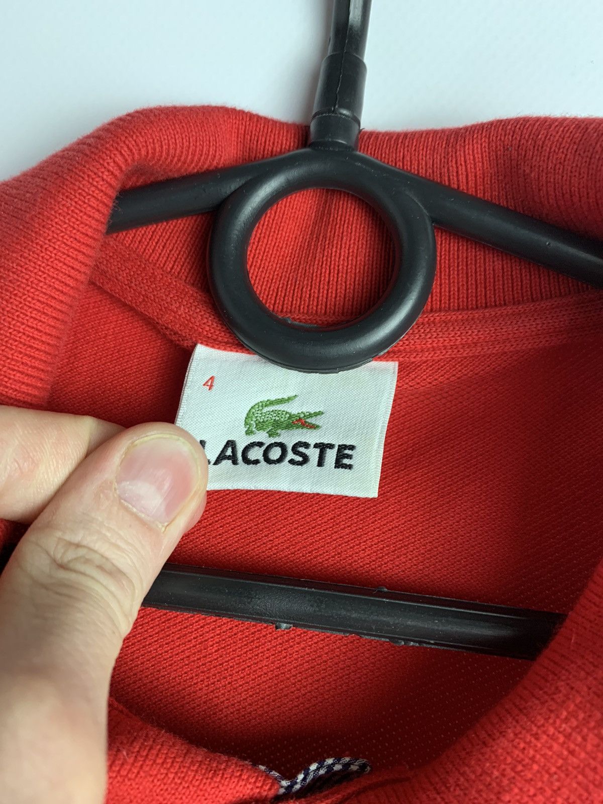 Lacoste × Vintage Vintage Polo Lacoste red pocket logo size M/L Size US M / EU 48-50 / 2 - 3 Thumbnail