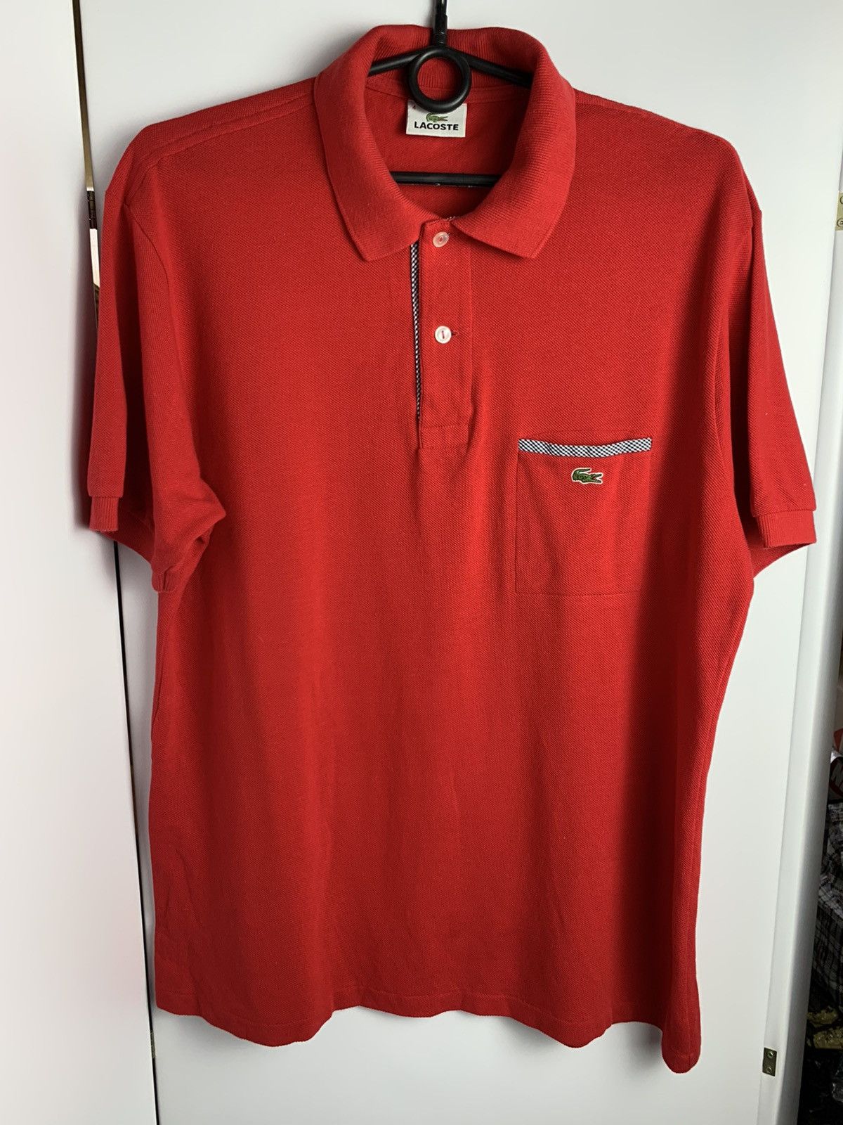 Lacoste × Vintage Vintage Polo Lacoste red pocket logo size M/L Size US M / EU 48-50 / 2 - 1 Thumbnail