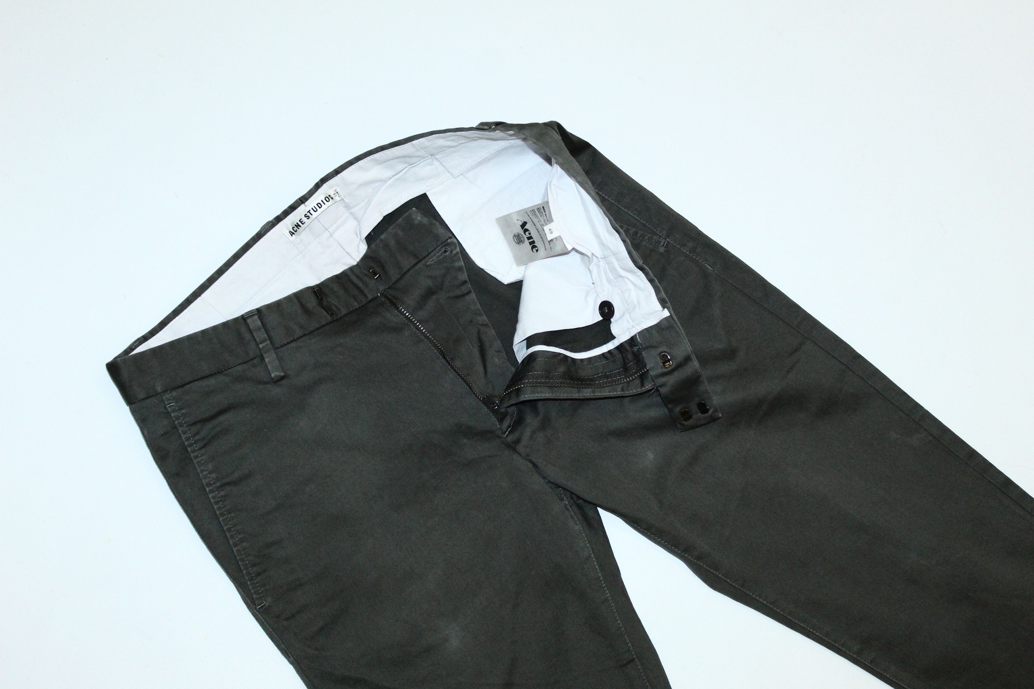 Acne Studios Acne Studios Max Satin Cotton Washed Slim Fit Pants Size US 32 / EU 48 - 3 Thumbnail
