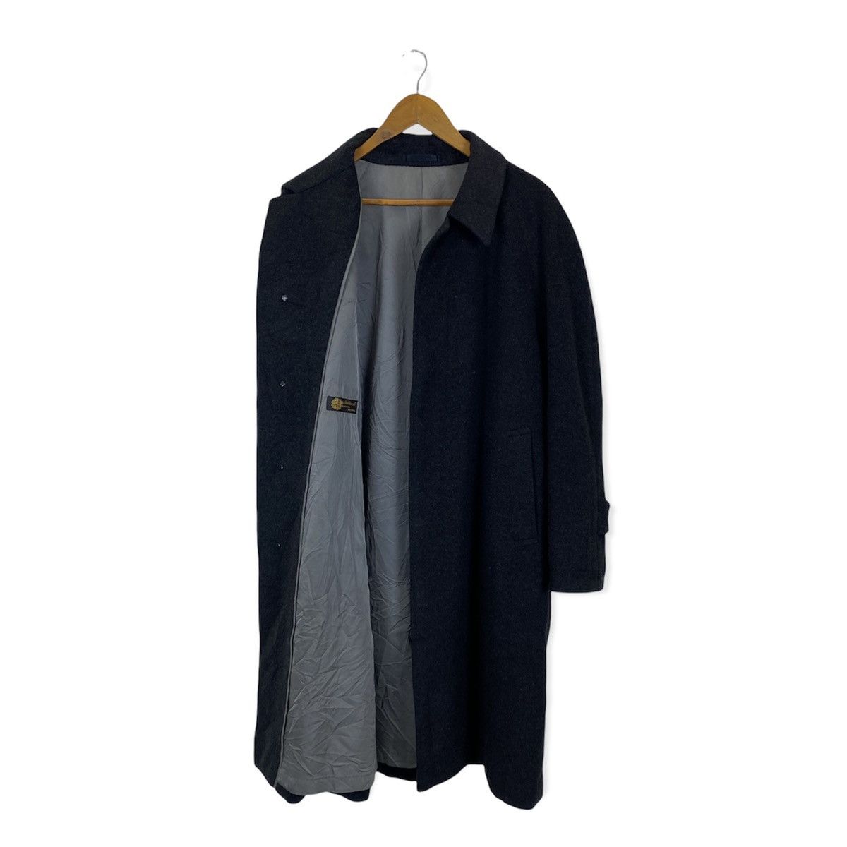 image of Cashmere Wool x Loro Piana Lonbard Cashmere Long Coat in Black, Men's (Size Medium)