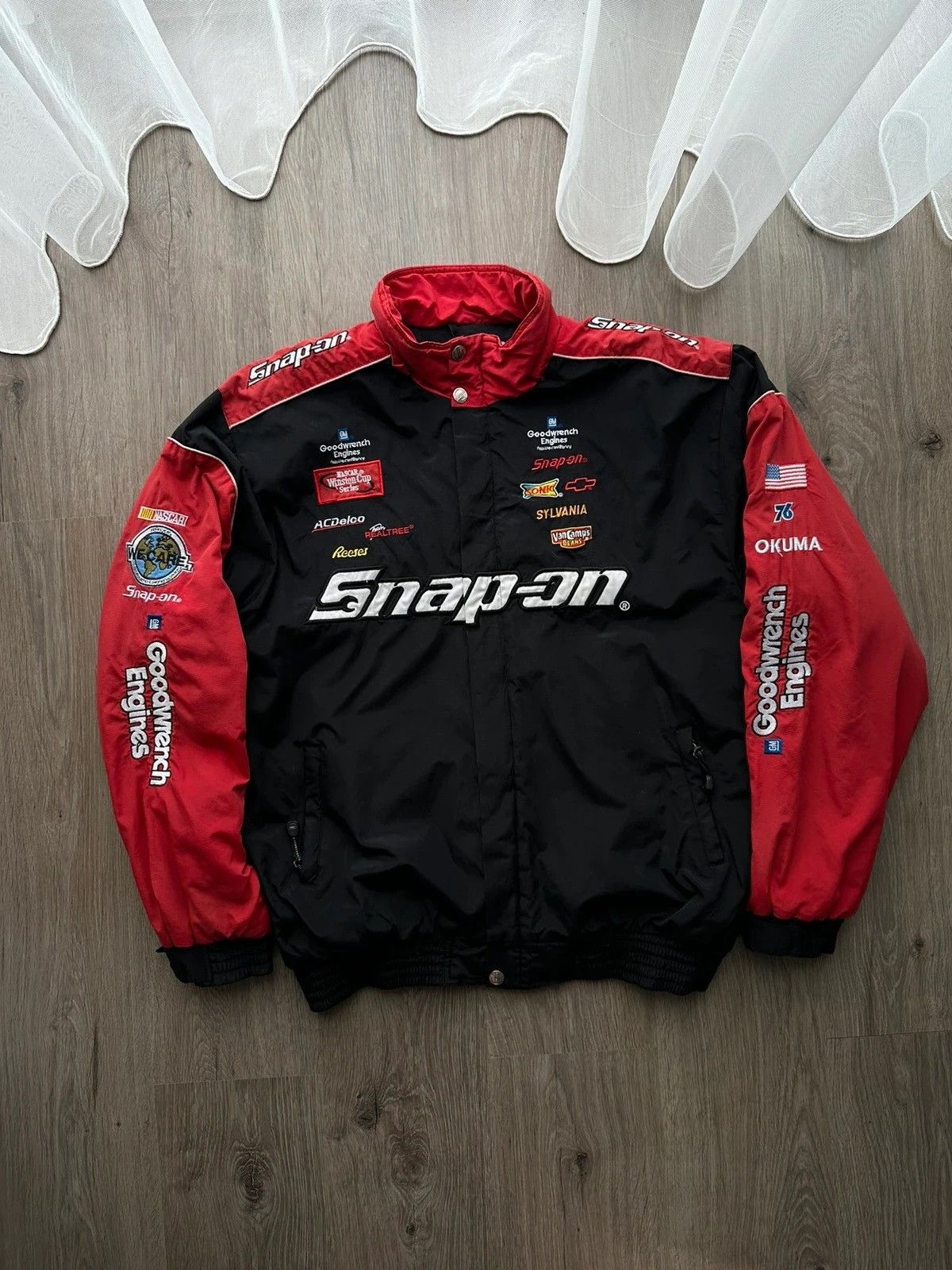 Authentic snap on racing jacket sale nascar size medium brand new