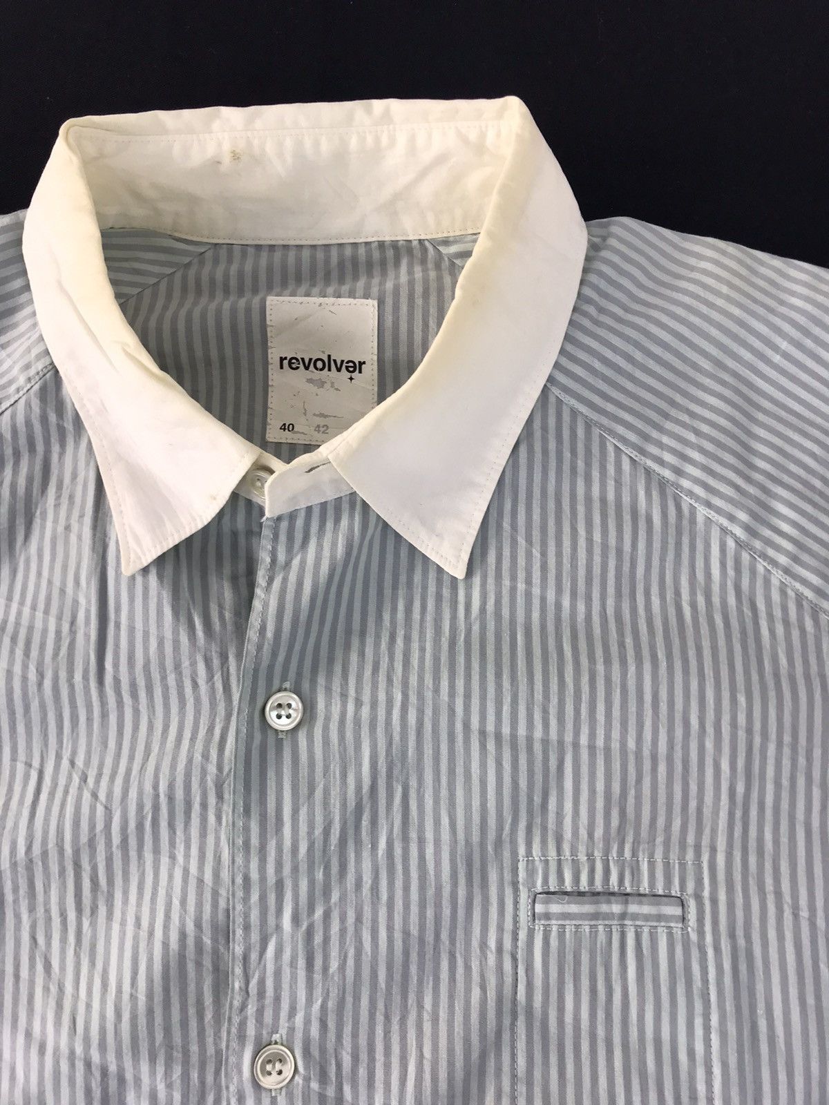 Japanese Brand Revolver Shirt Double Pocket Striped inspired Designer Size US M / EU 48-50 / 2 - 2 Thumbnail